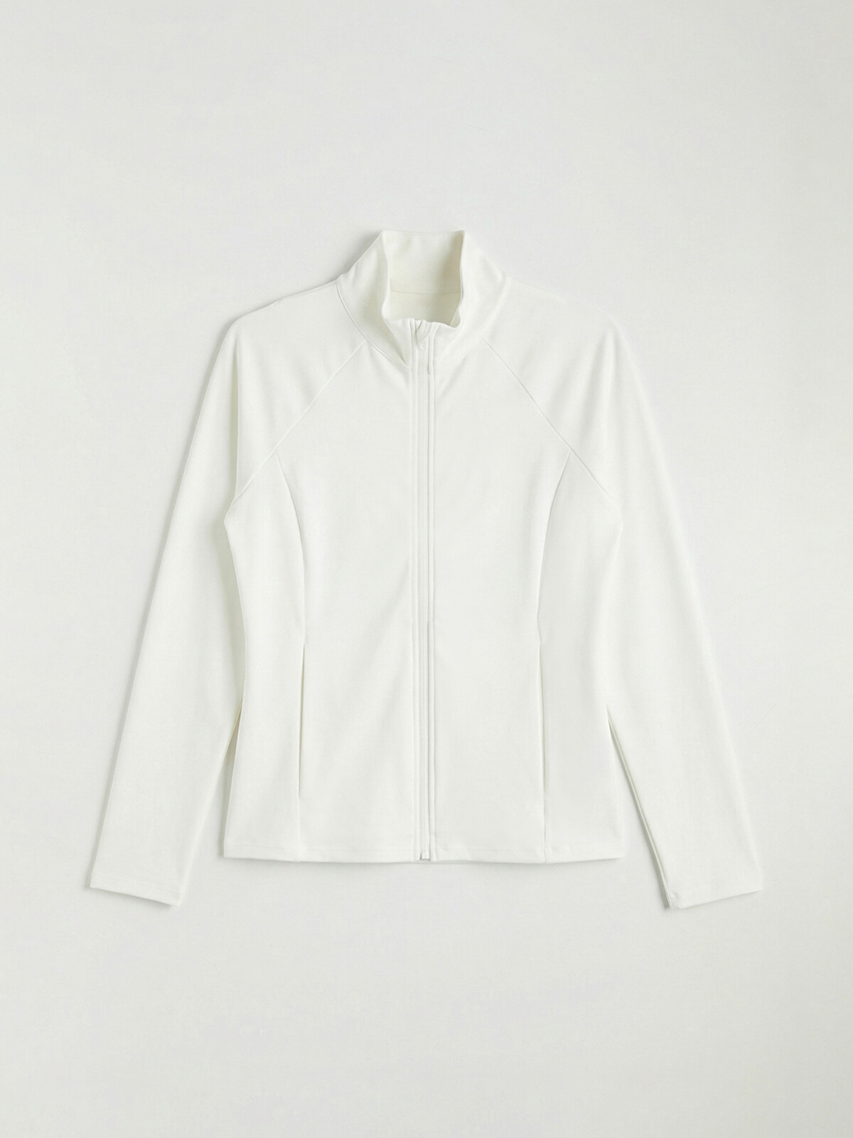 KOOR SPORT High-neck, zippered women's sweatshirt with thumbholes