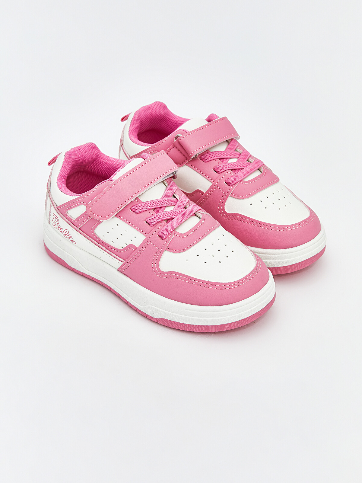 LCW STEPS Barbie Printed Laces and Hook-and-Loop Girls' Sneakers