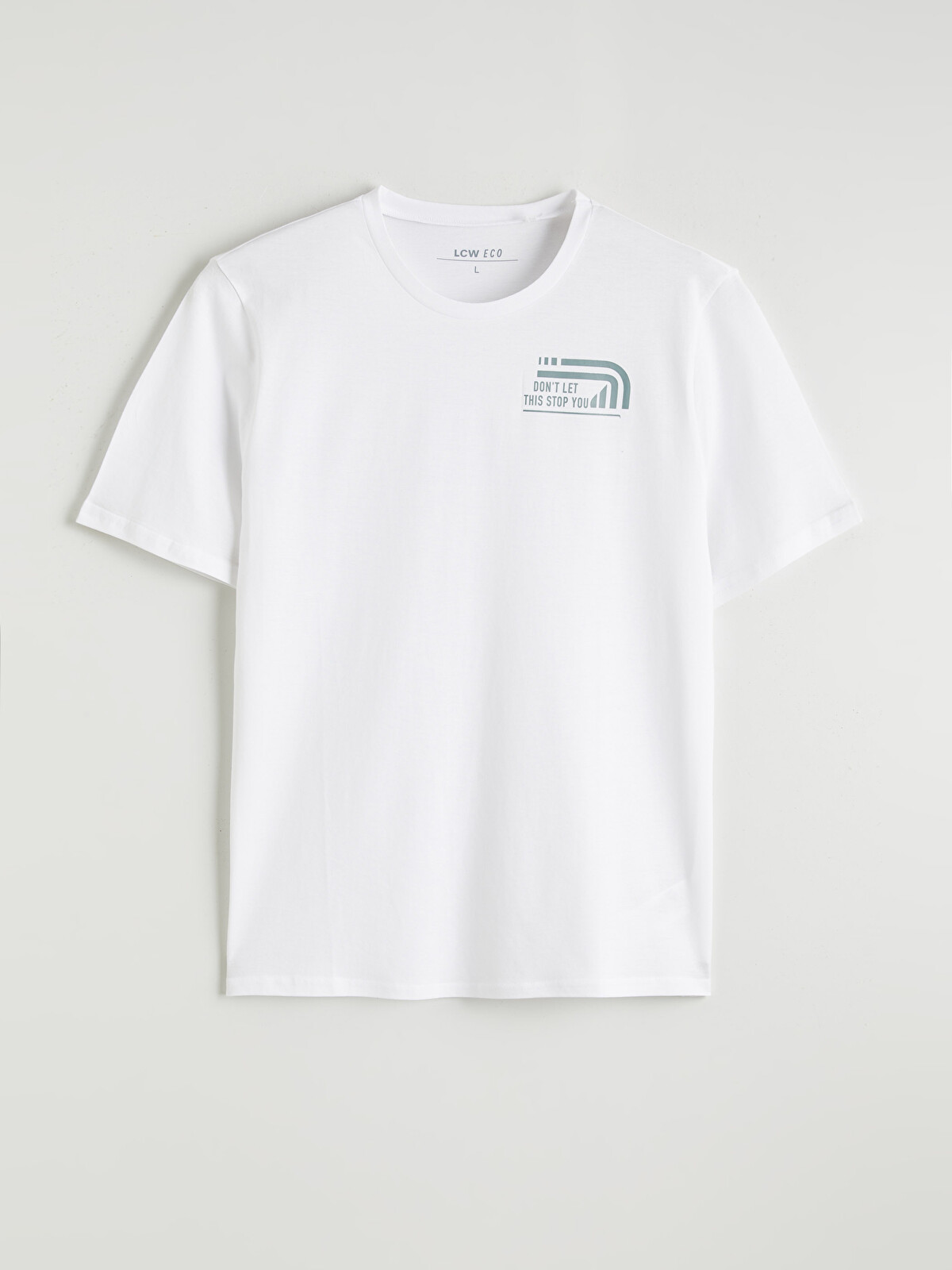 [] Tシャツ WHITE L LC WAIKIKI Crew Neck Printed Jersey Men's T-shirt - S6DJ65Z8-JYX