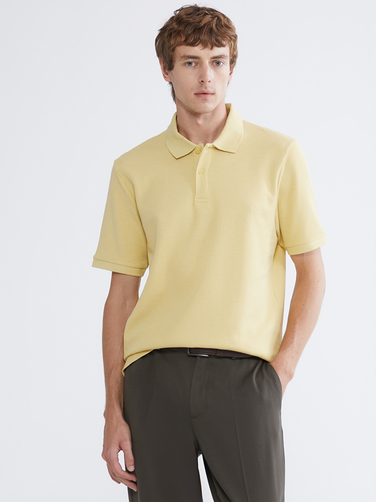 SOUTHBLUE Polo Yaka Erkek Dokulu Tişört - S6DS69Z8-TBW | LCW
