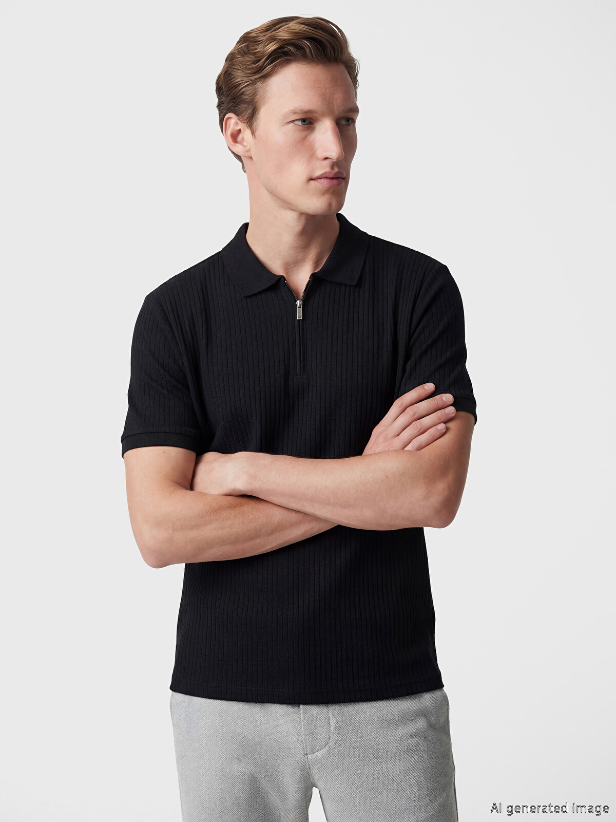 SOUTHBLUE Siyah Polo Yaka Erkek Tişört - S6DS88Z8-CVL | LCW