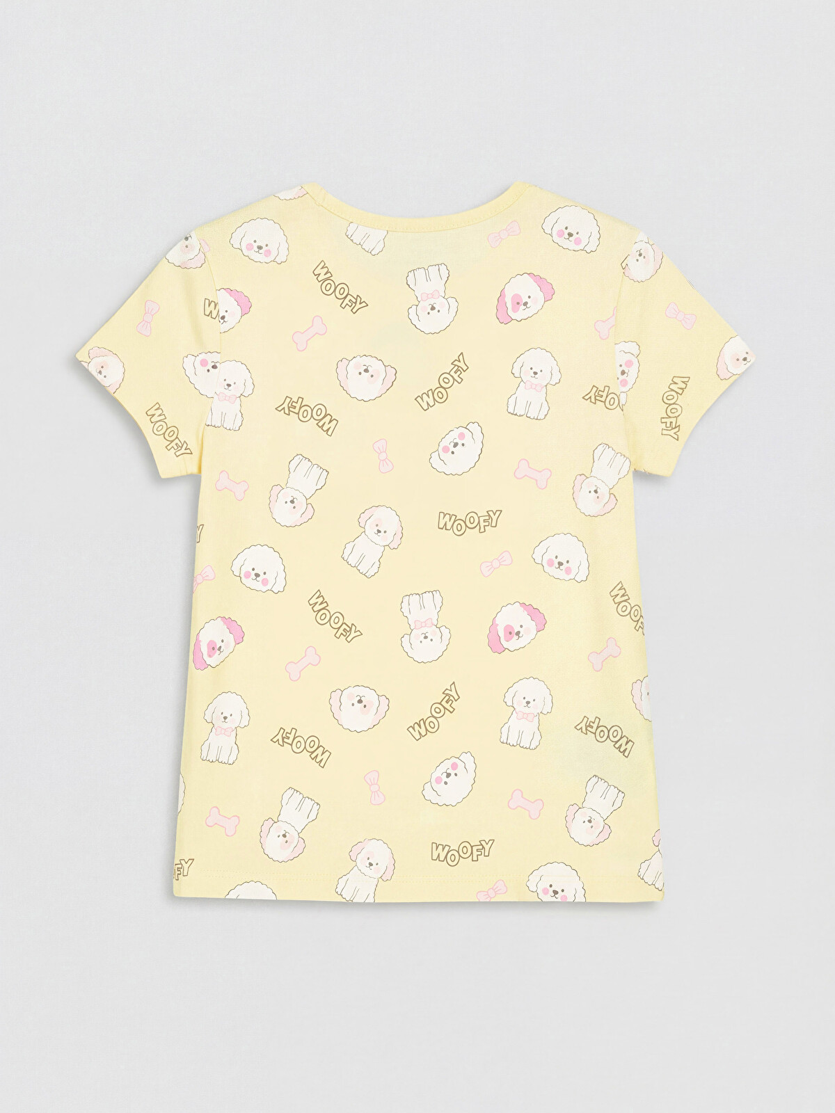 【ちゃんちゃん】S×30 LCW Kids Sarı Bisiklet Yaka Kız Çocuk Kaprili Pijama Takımı