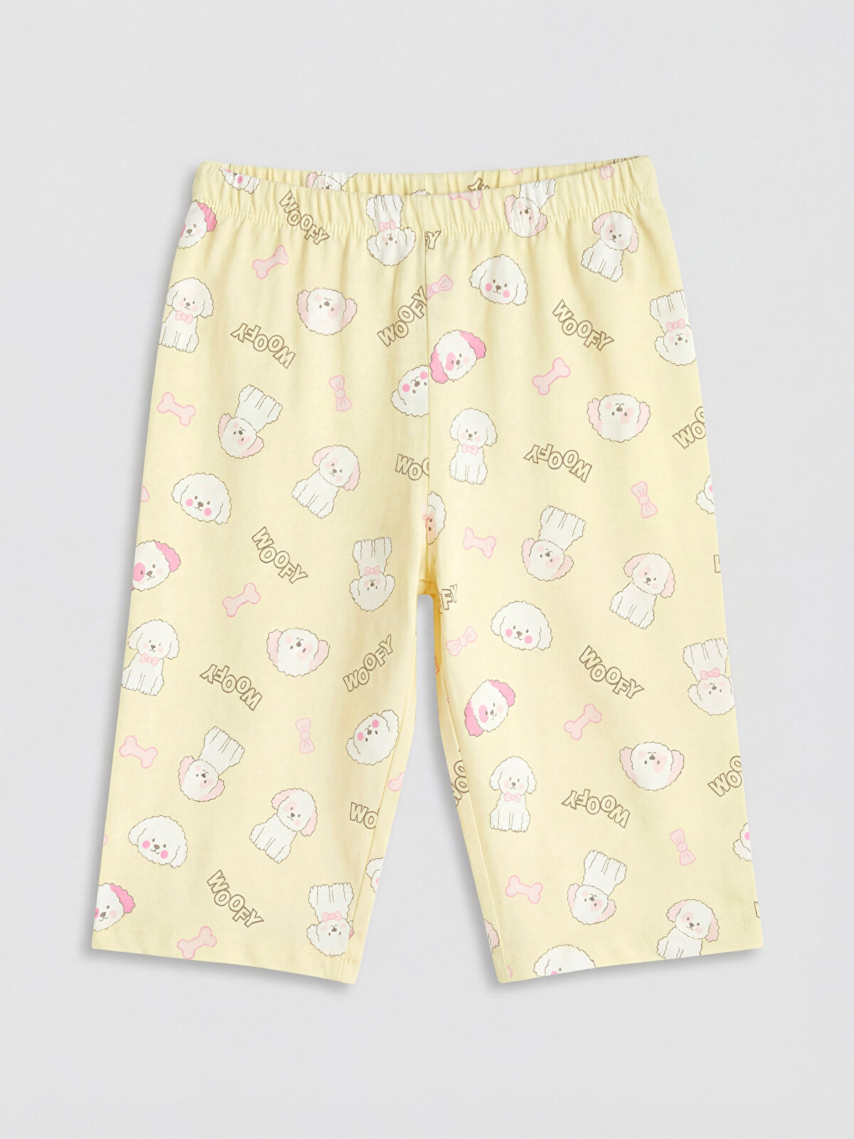 【ちゃんちゃん】S×30 LCW Kids Sarı Bisiklet Yaka Kız Çocuk Kaprili Pijama Takımı