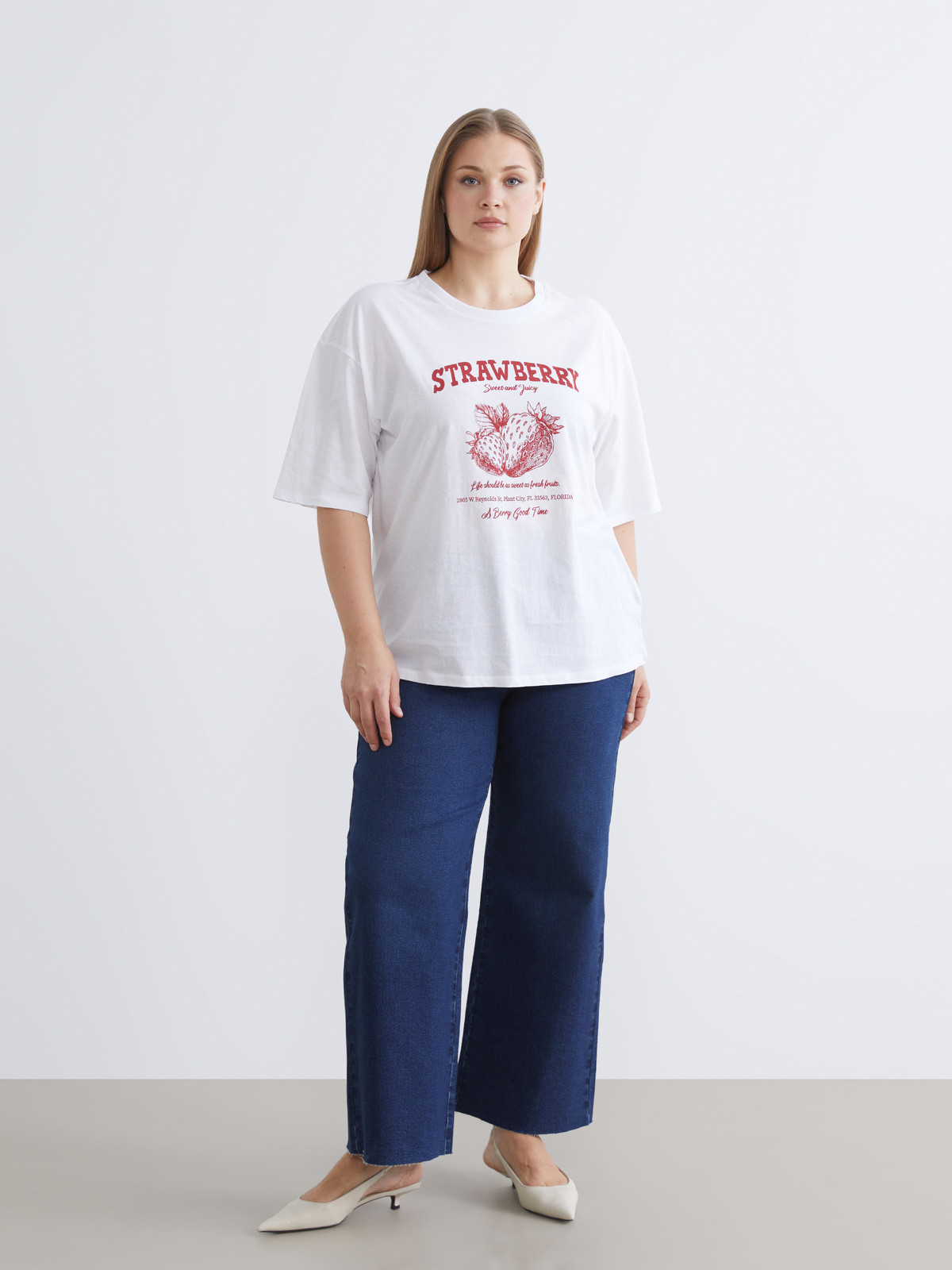 LC WAIKIKI Crew Neck Printed Oversize Women's T-shirt - S6DY97Z8