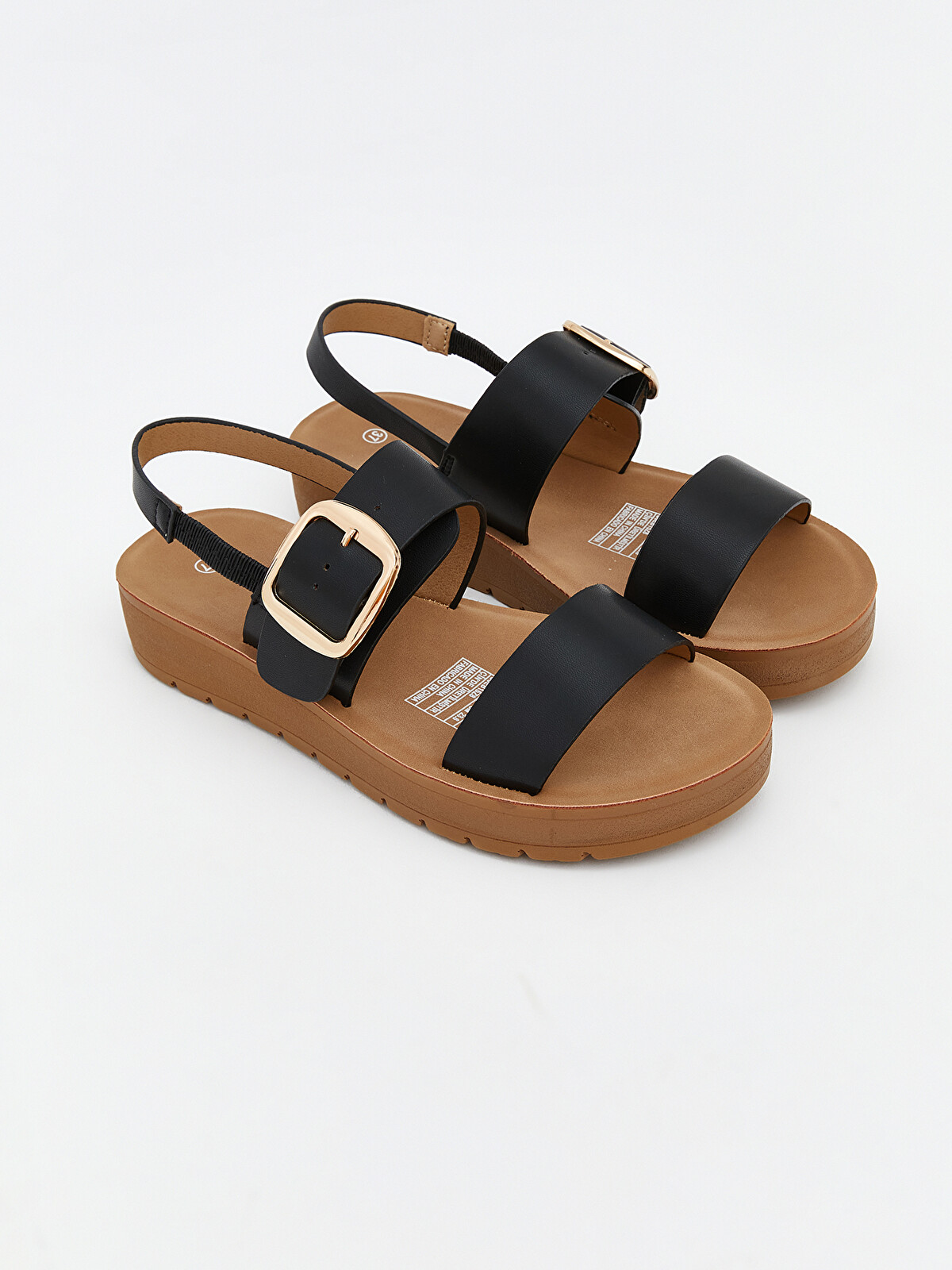 LCW STEPS Faux Leather Women's Sandals - S6EB15Z8-HUC | LC Waikiki