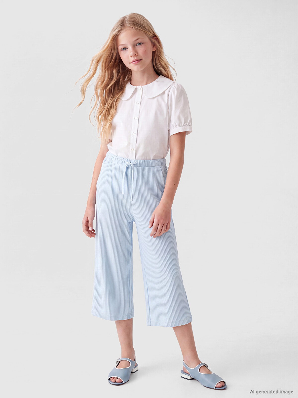 LCW Kids Bebe Yaka Kız Çocuk Gömlek - S6ED72Z4-R9J | LC Waikiki