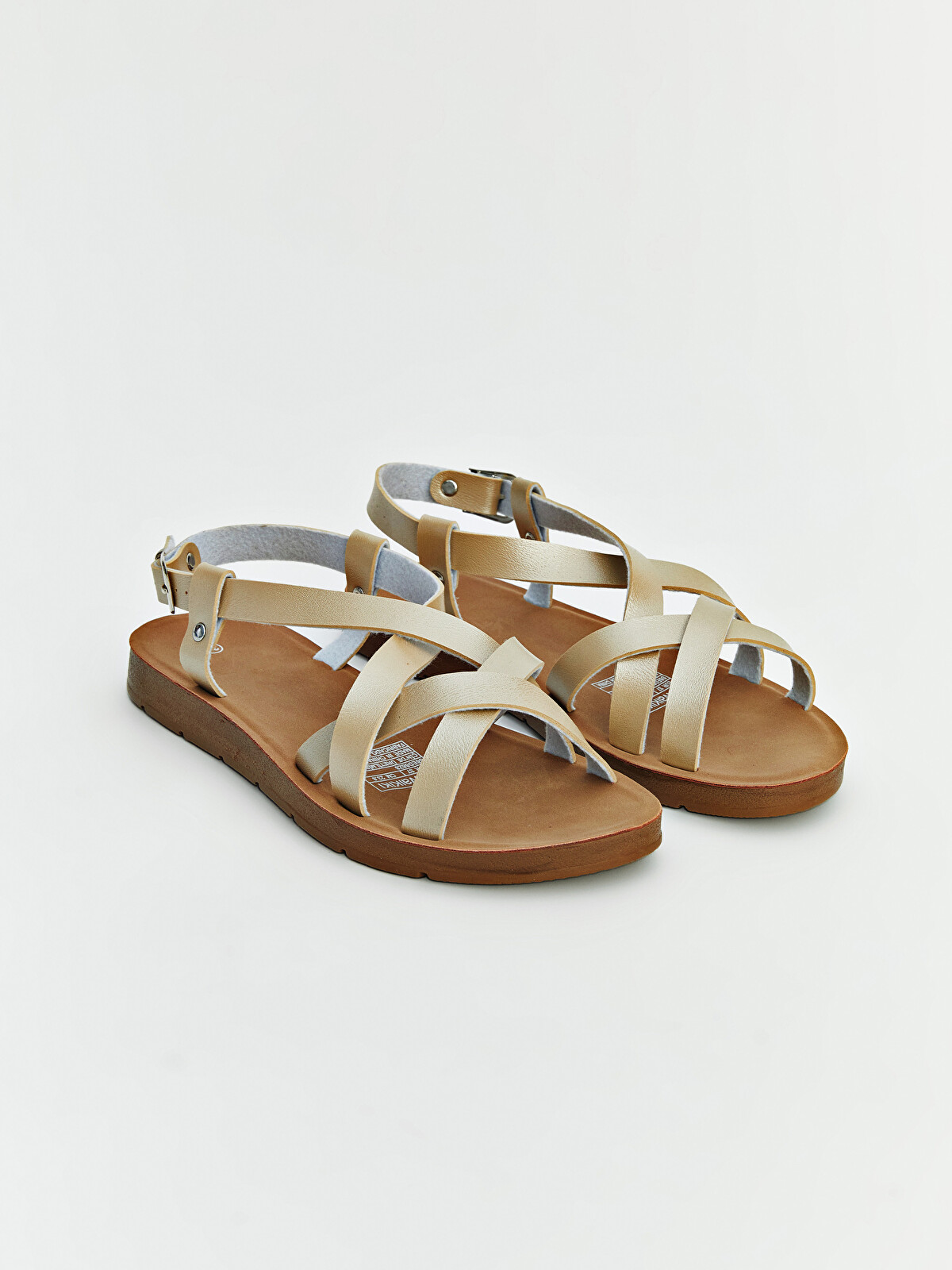 LCW STEPS Çapraz Bantlı Kadın Sandalet - S6ED86Z8-GHW | LC Waikiki