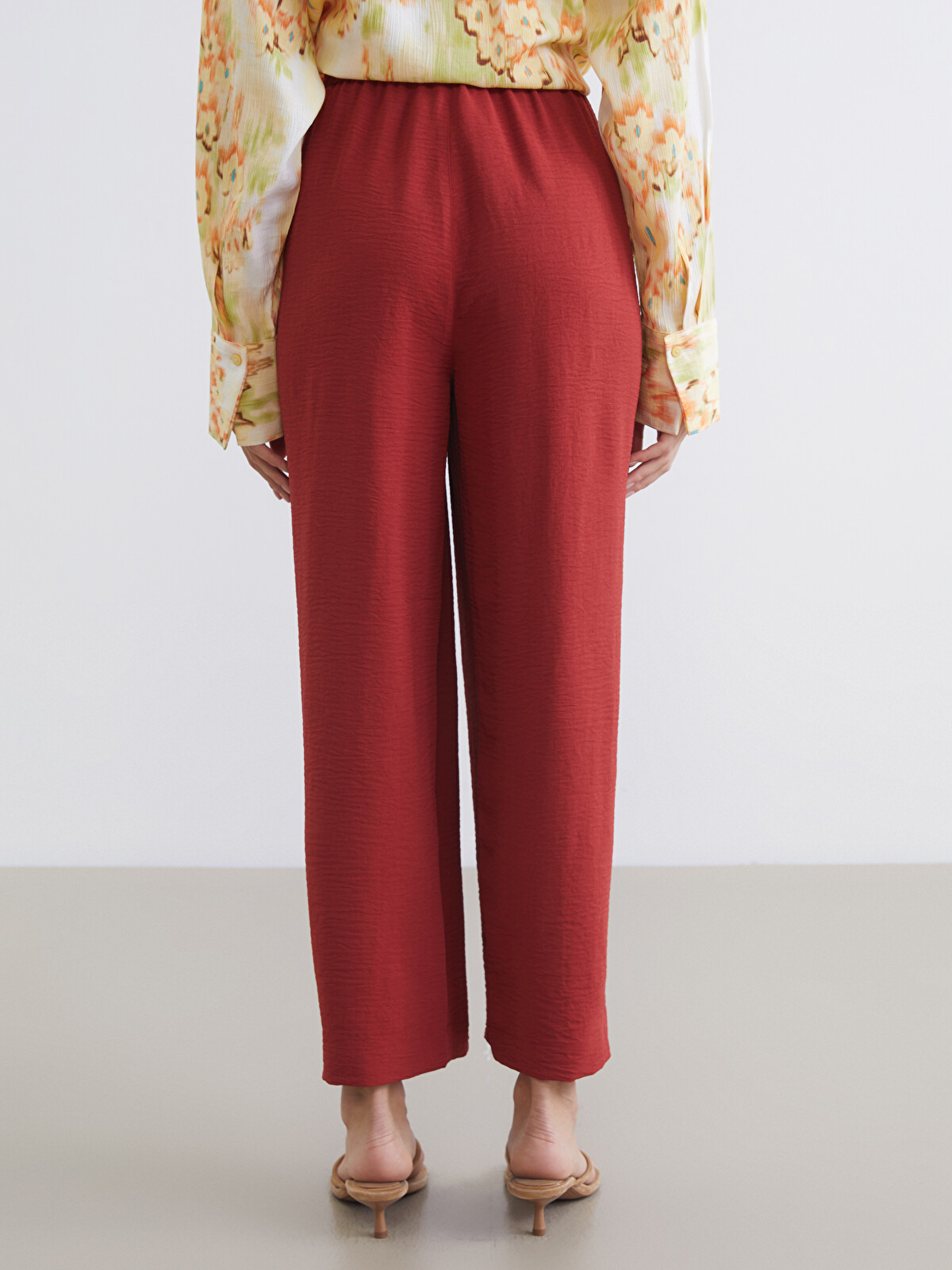 LCW Vision Women's Armure Trousers With Elastic Waistband