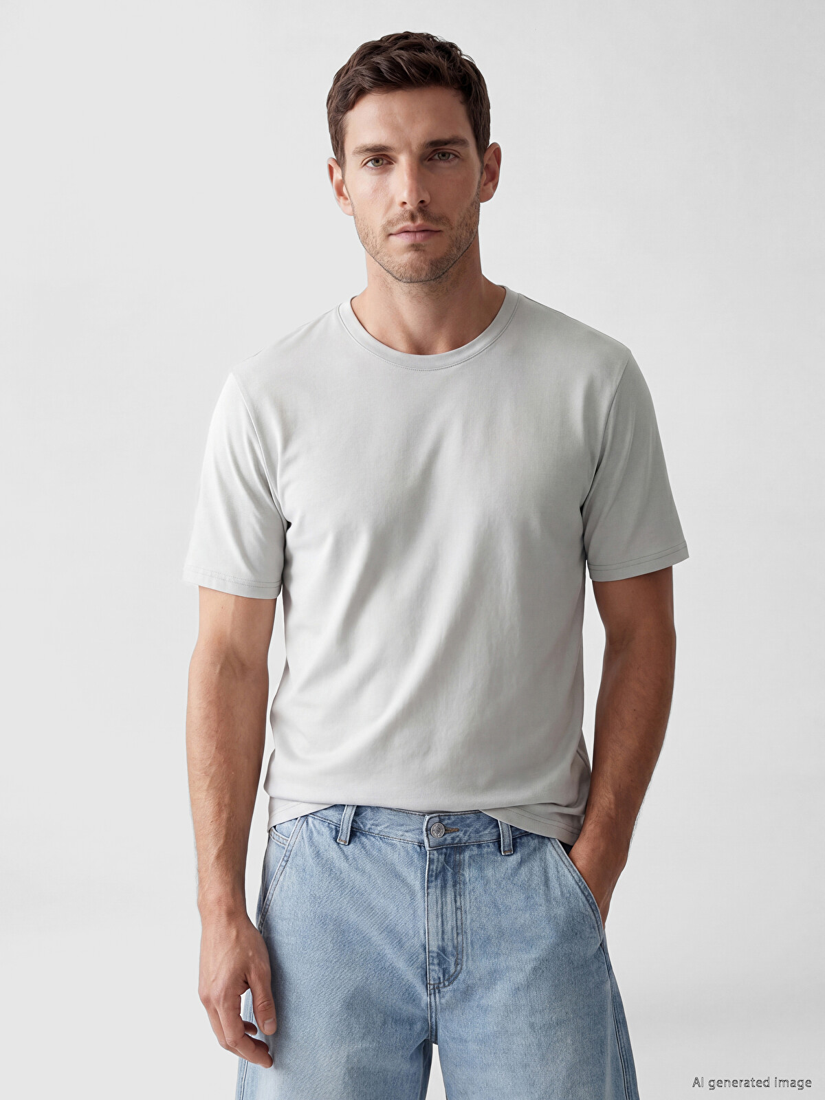 LCWAIKIKI Classic Regular Fit İnce Kumaş Tişört /03