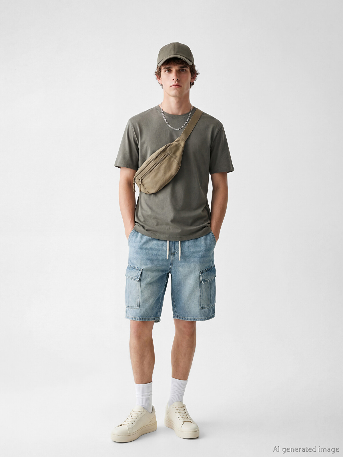 LCW Jeans Standard Fit Men's Cargo Denim Shorts - S6EI19Z8-H45