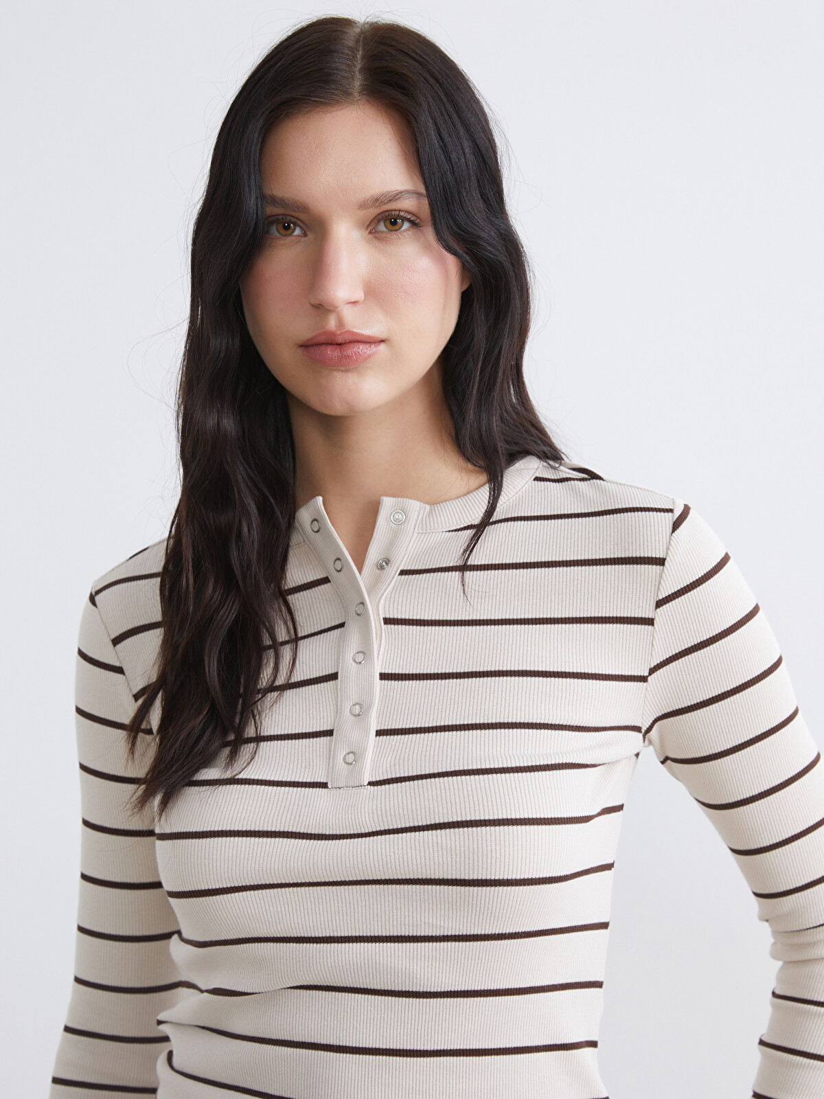 BUNKA 9号BODY レディース LCW EVERYDAY Bisiklet Yaka Çizgili Kadın Body - S6EO93Z8-ELZ | LC