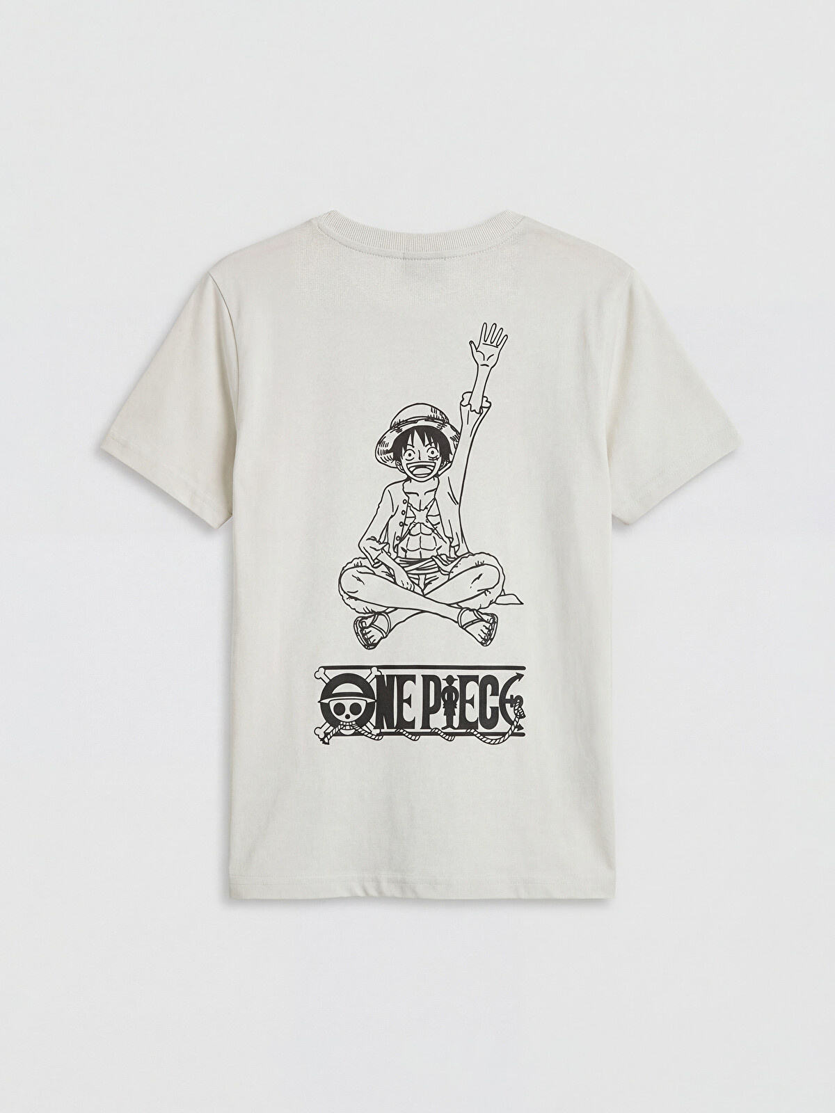 LCW Kids Bej Bisiklet Yaka One Piece Baskılı Erkek Çocuk Tişört