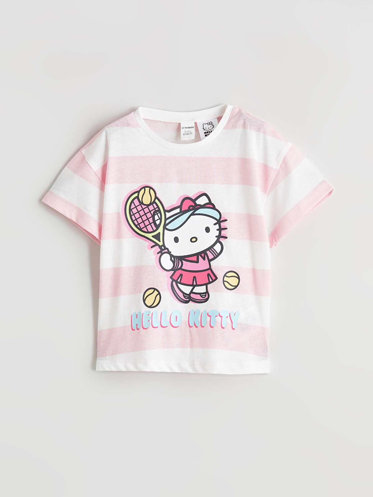 LCW Kids Hello Kitty Baskılı Kız Çocuk Tişört Ve Şort Etek