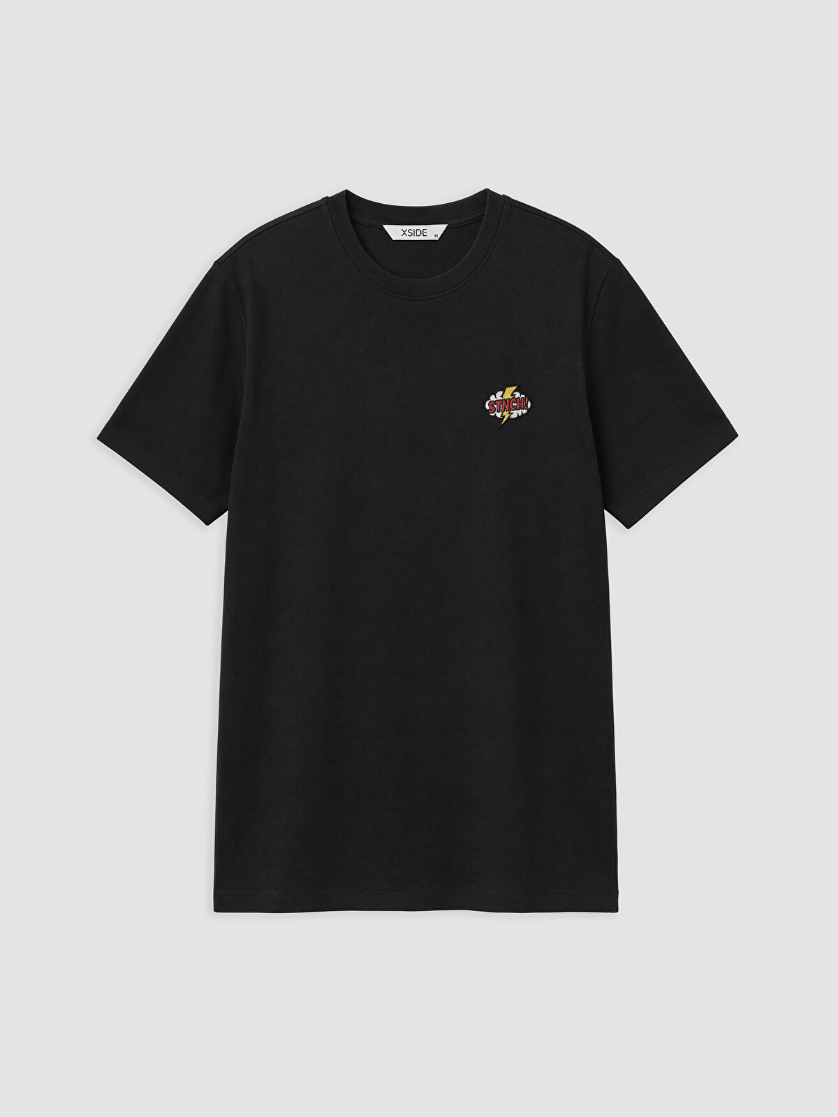 XSIDE Crew Neck Embroidered 2 Thread Men's T-Shirt - S6FF75Z8-CVL