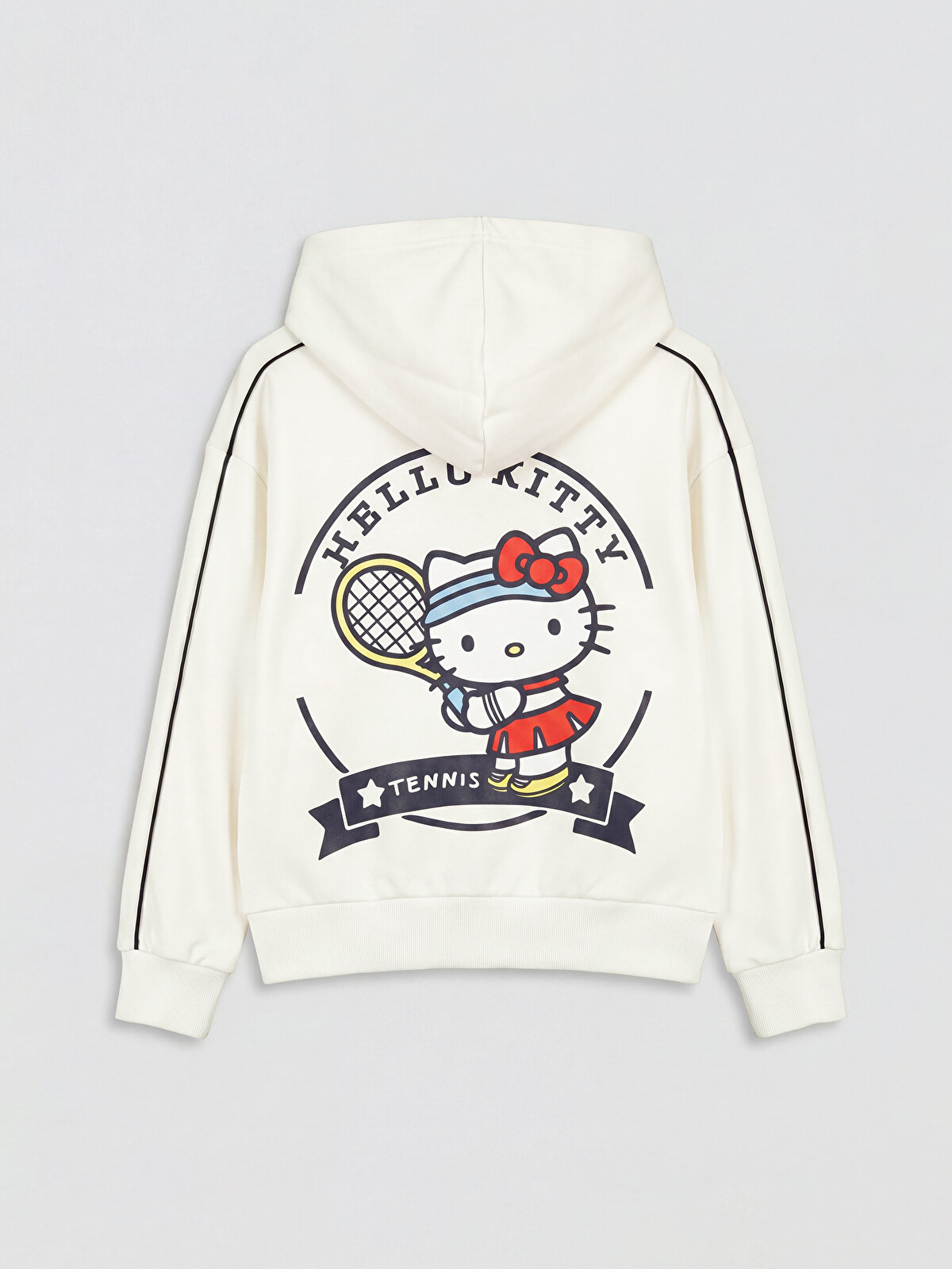LCW Kids Hello Kitty Printed Girls' Soft Touch Zippered Sweatshirt