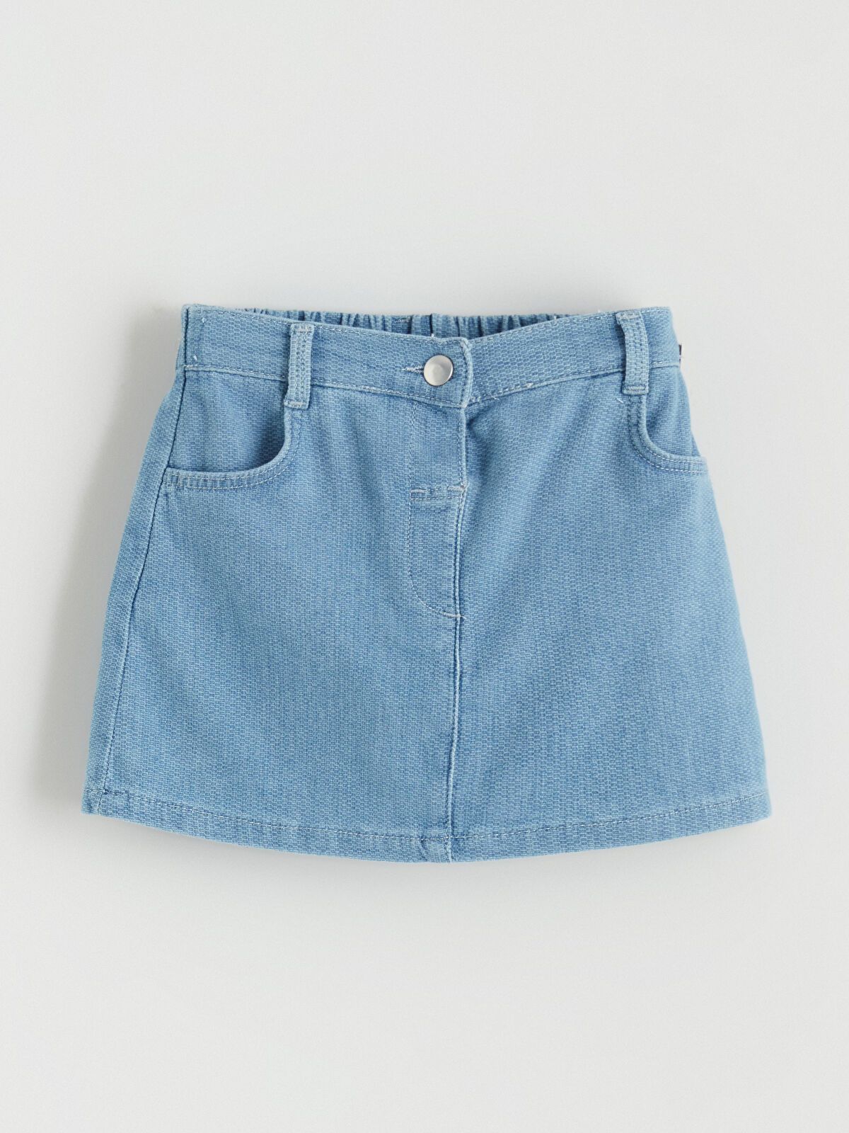 LC WAIKIKI Beli Ayarlanabilir Lastikli Kız Çocuk Jean Etek