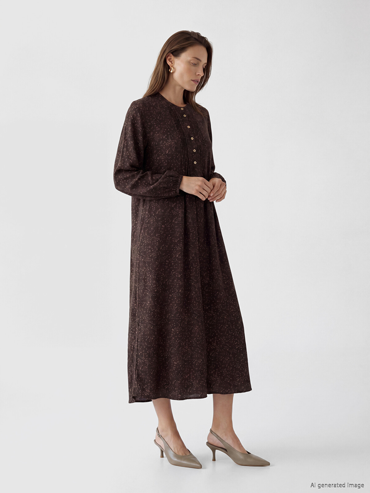LCW Grace Rochie cu model cu guler bandă
