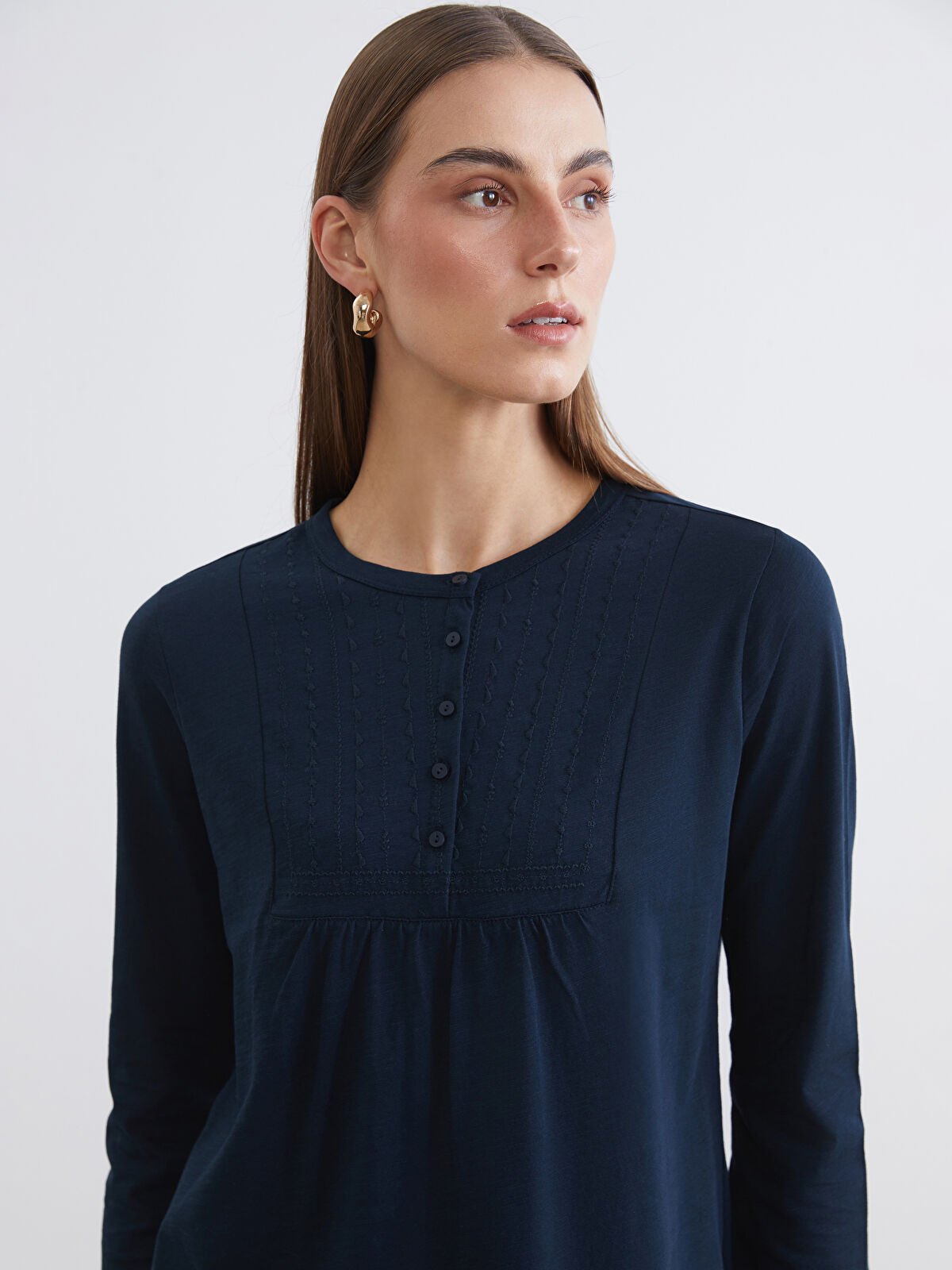 LCW Grace Bluza sa okruglim izrezom i vezenim dezenom