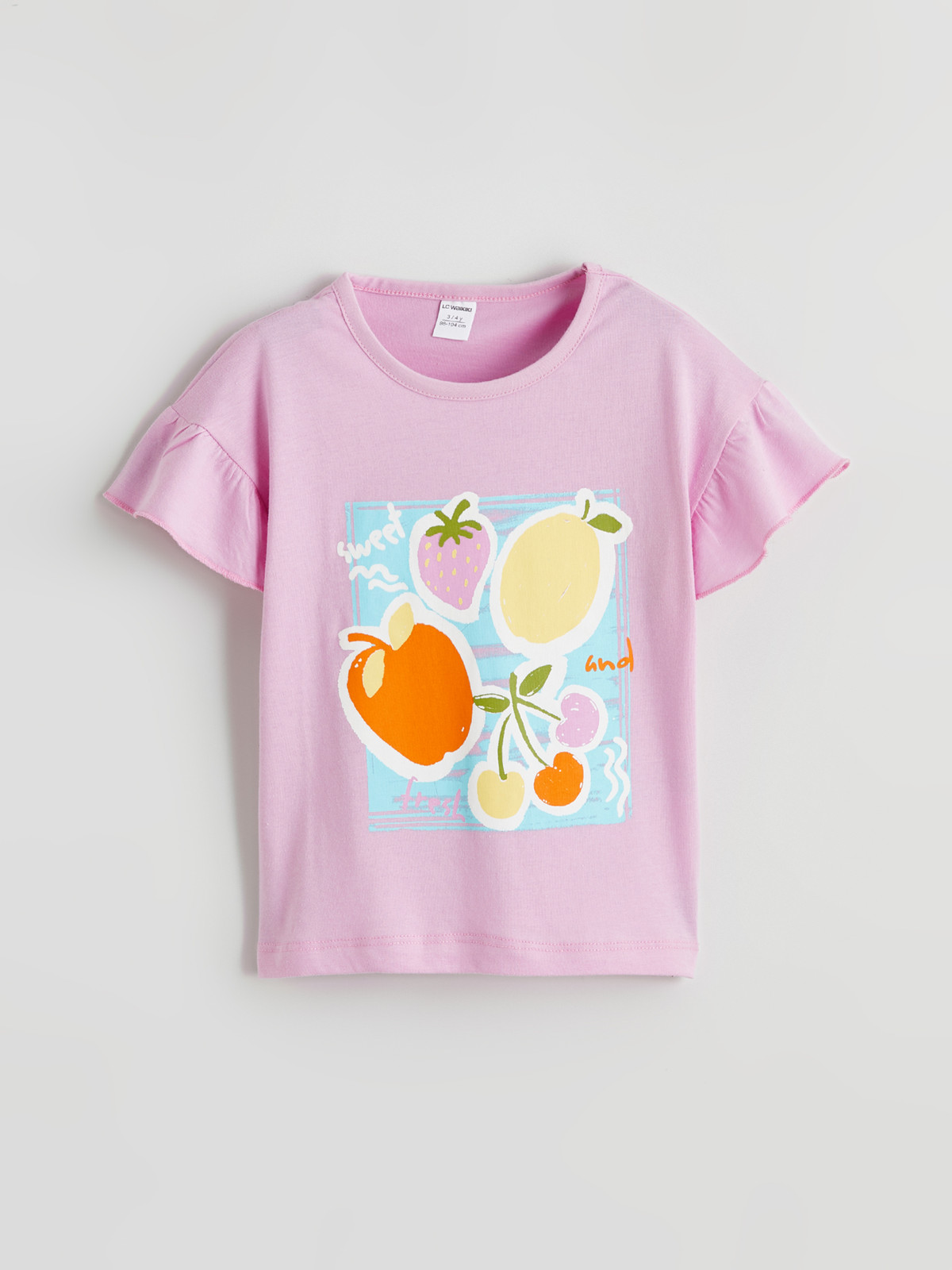 LCW Kids Crew Neck Printed Girls' T-shirt 2 Pack - S6FV27Z1-FTH