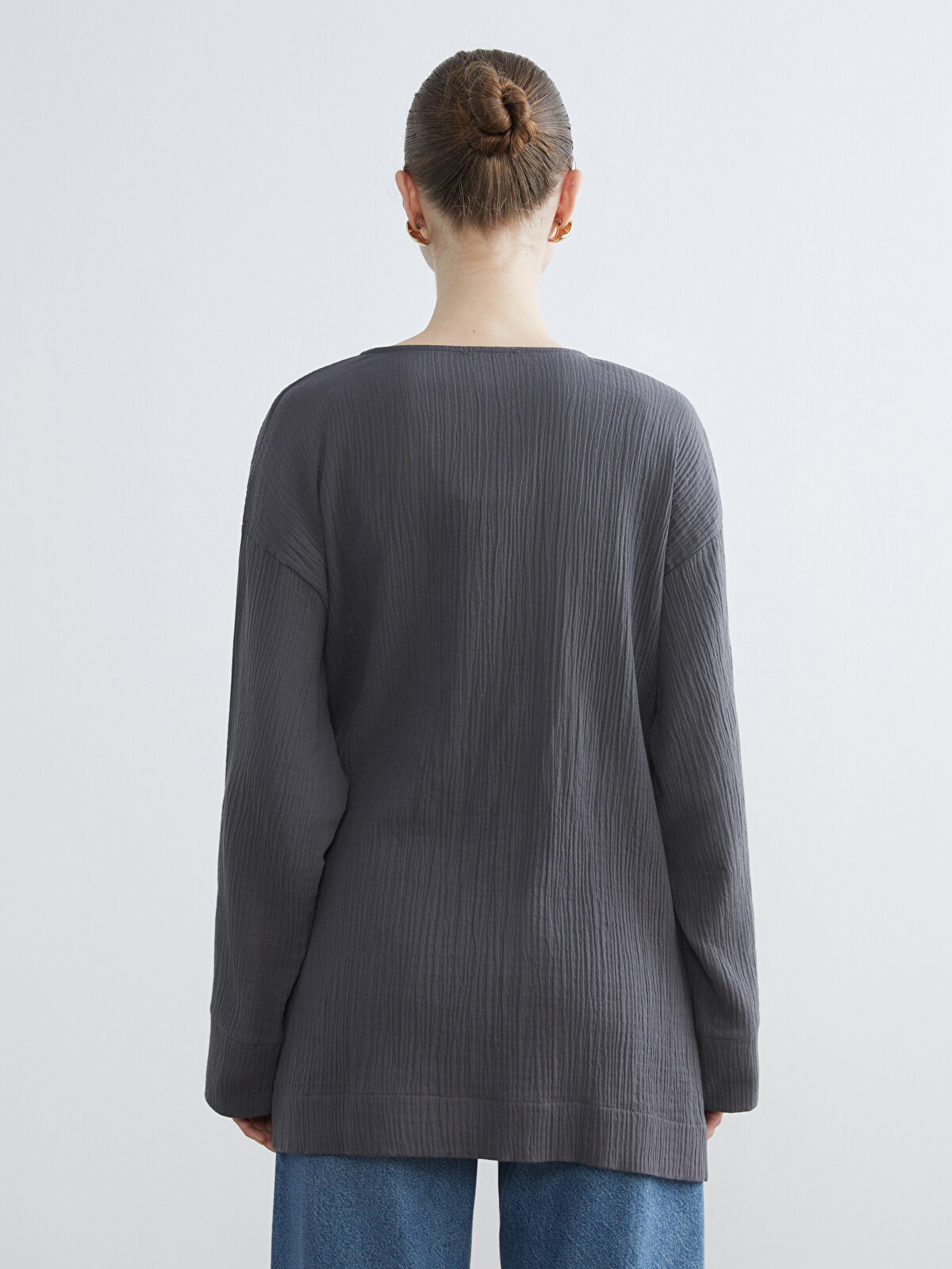 LCW EVERYDAY Kruvaze Yaka Dokulu Kadın Müslin Kimono - S6G012Z8