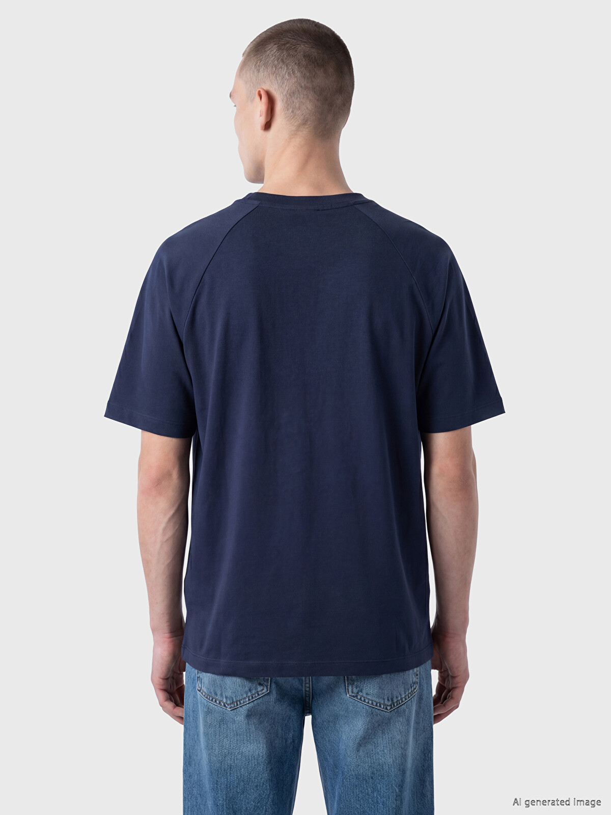 XSIDE Loose Fit Crew Neck La Printed Men's T-shirt - S6G053Z8-HEL