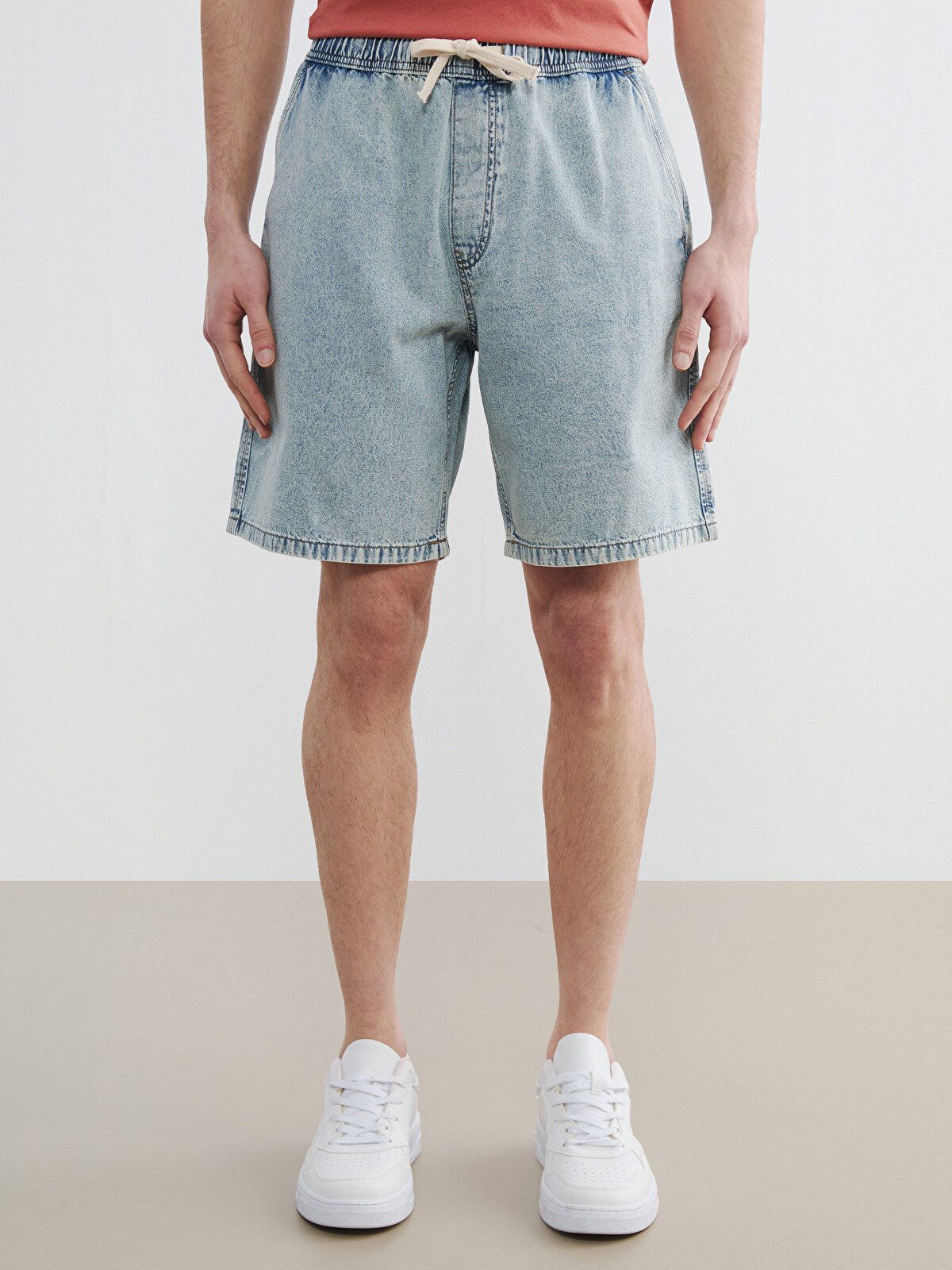 3/15着new! シンガポール52cmCONCORD1/125Big! LCW Jeans Pantaloni scurți din denim lejeri pentru bărbați