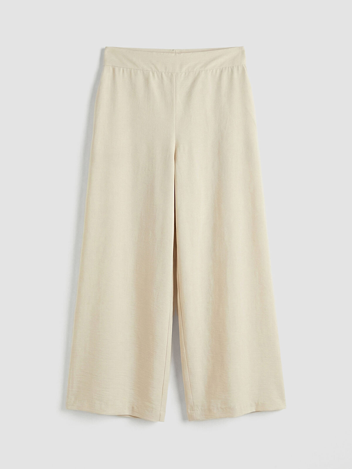 LCW Modest Beli Lastikli Geniş Paça Kadın Pantolon