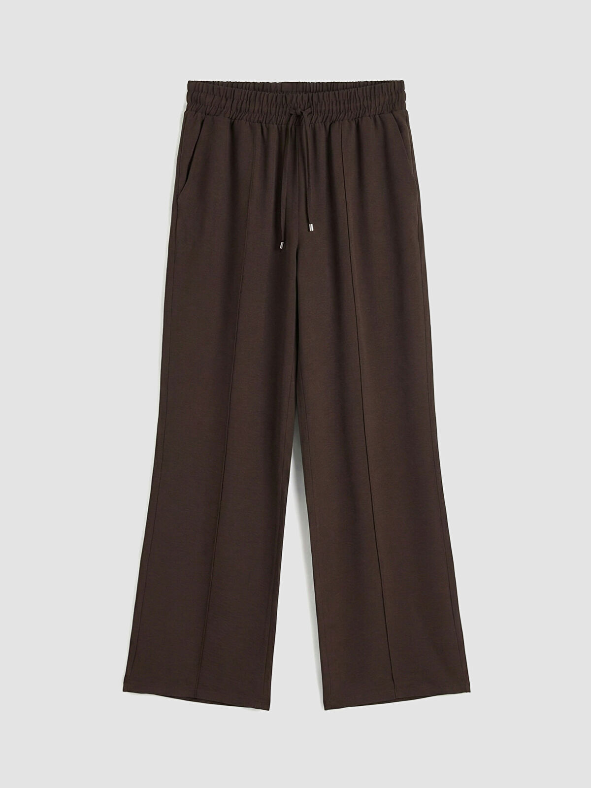 LCW Modest Beli Lastikli Geniş Paça Kadın Pantolon