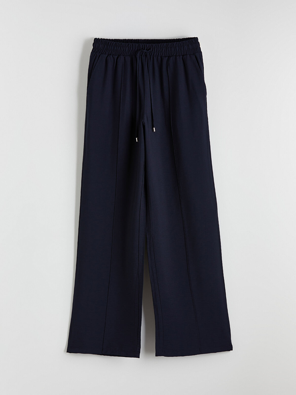 LCW Modest Beli Lastikli Geniş Paça Kadın Pantolon