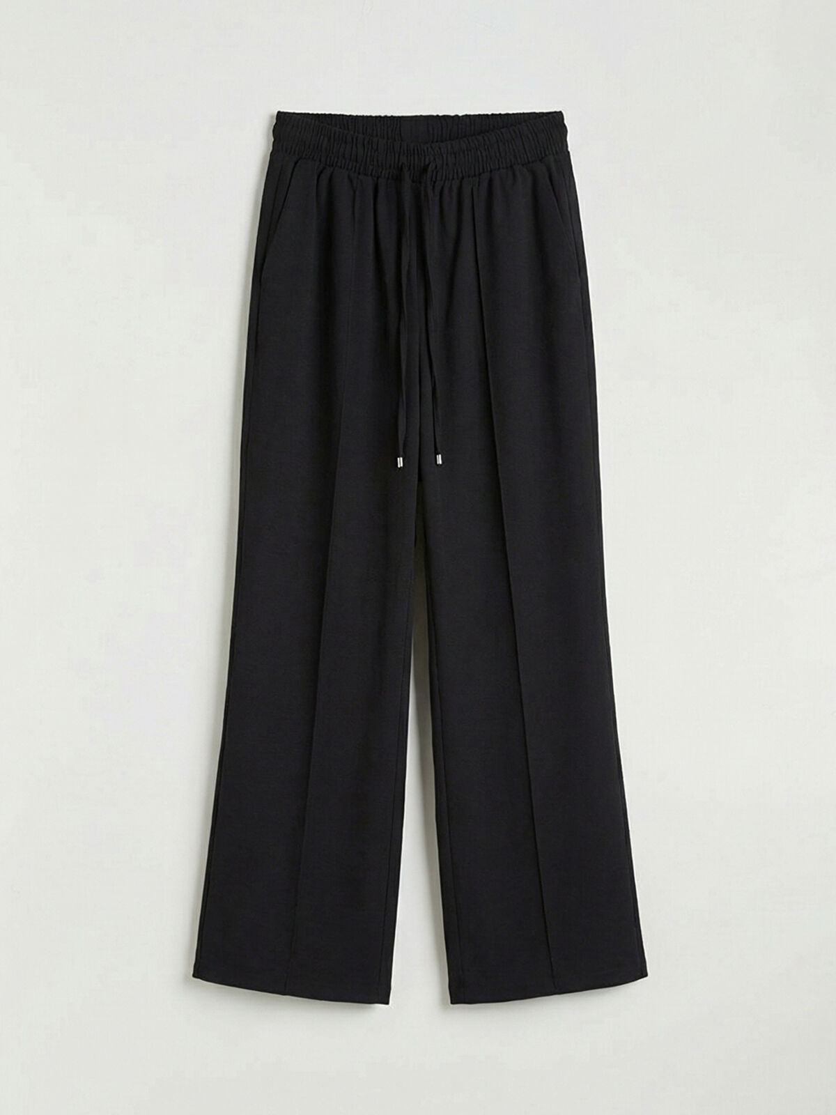 LCW Modest Beli Lastikli Geniş Paça Kadın Pantolon