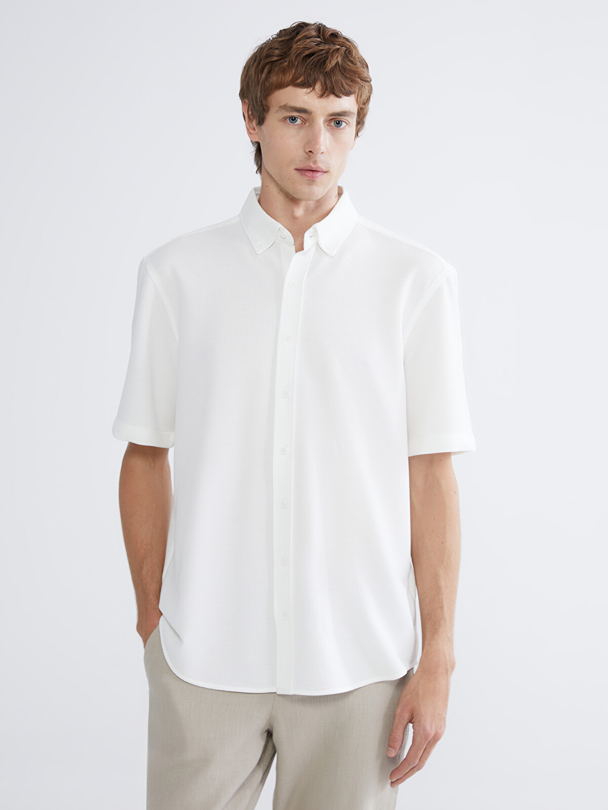 SOUTHBLUE Regular Fit Men's Basic Shirt - S6G954Z8-R9J | LC Waikiki