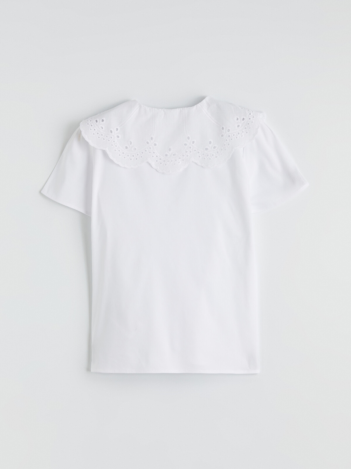LCW Kids Beyaz Bebe Yaka Kız Çocuk Poplin Gömlek - S6G989Z4-Q6K | LCW