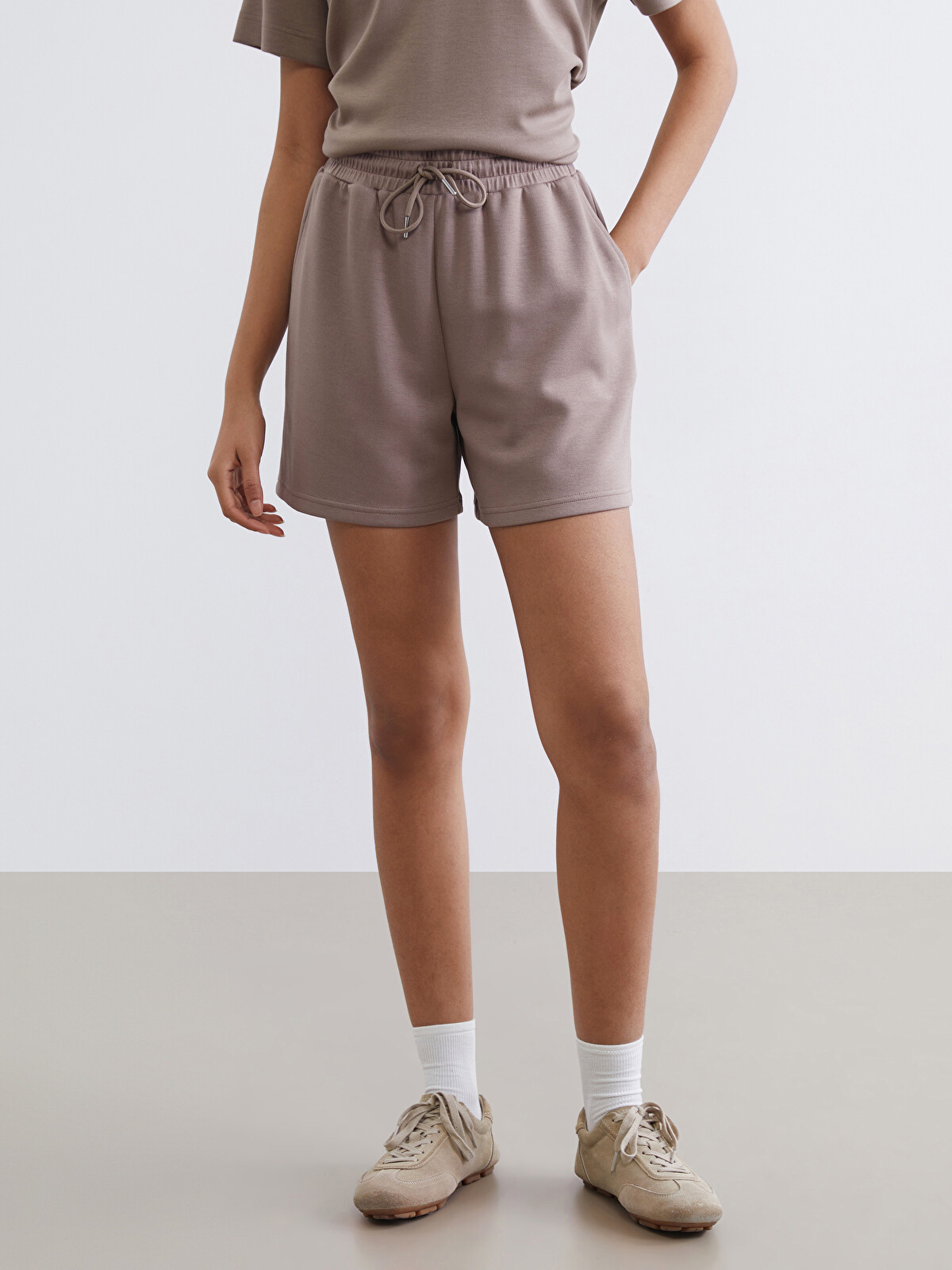 XSIDE Elastic Waist Soft Touch Women's Shorts - S6GA41Z8-PS7 | LC