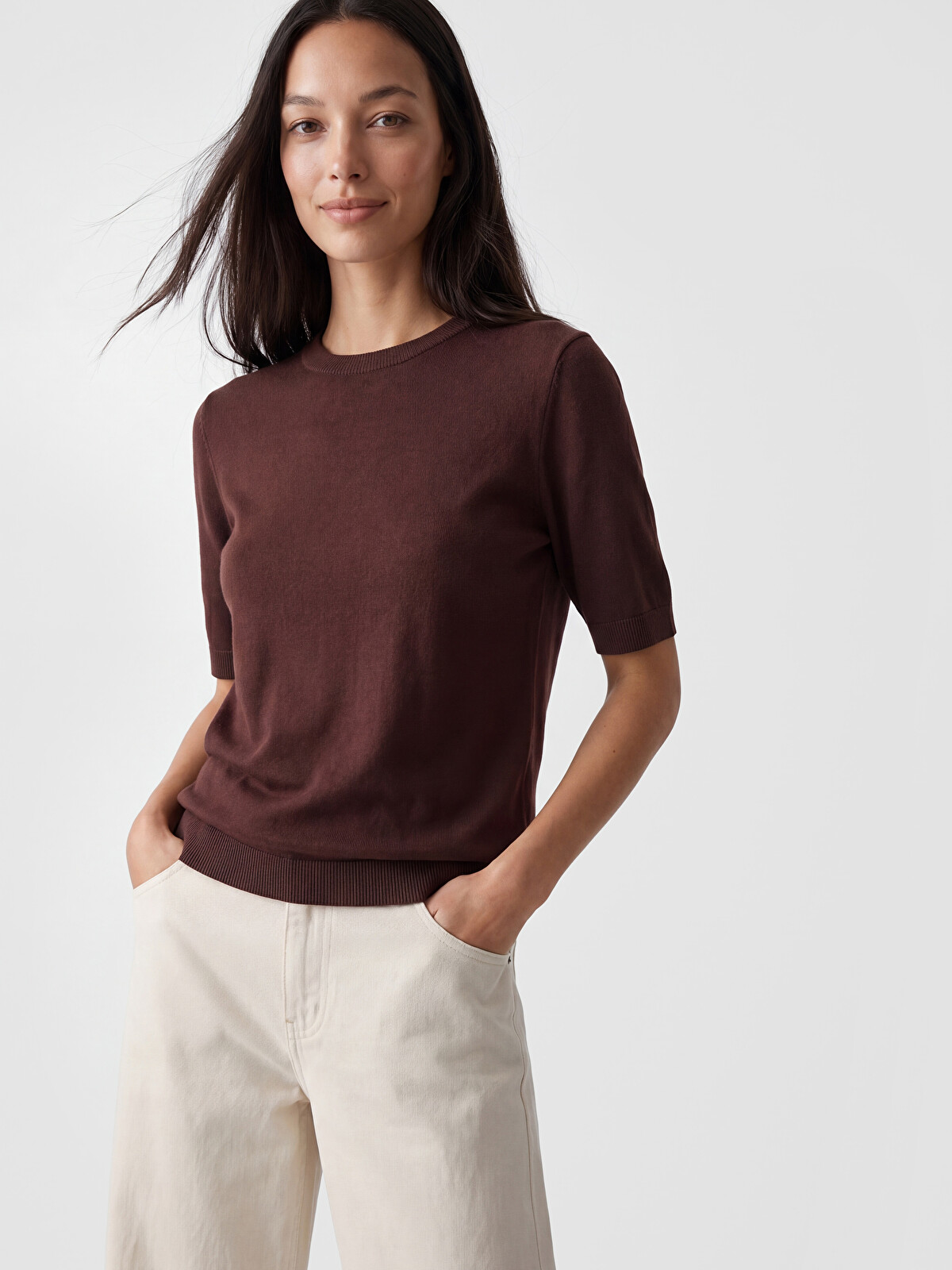 LCW Vision Crew Neck Women's Tricot Sweater - S6GA50Z8-D2N | LC