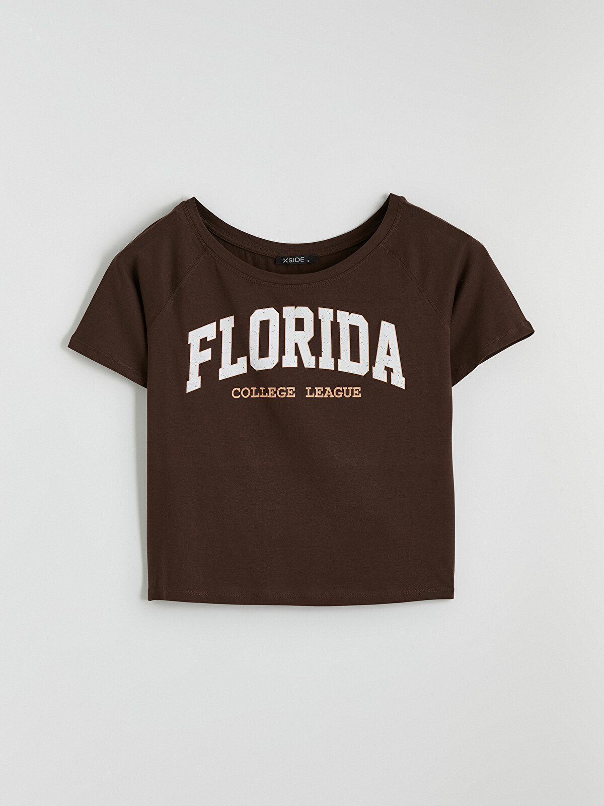 XSIDE Slash Neck Michigan Printed Women's T-Shirt - S6GD60Z8-8XJ