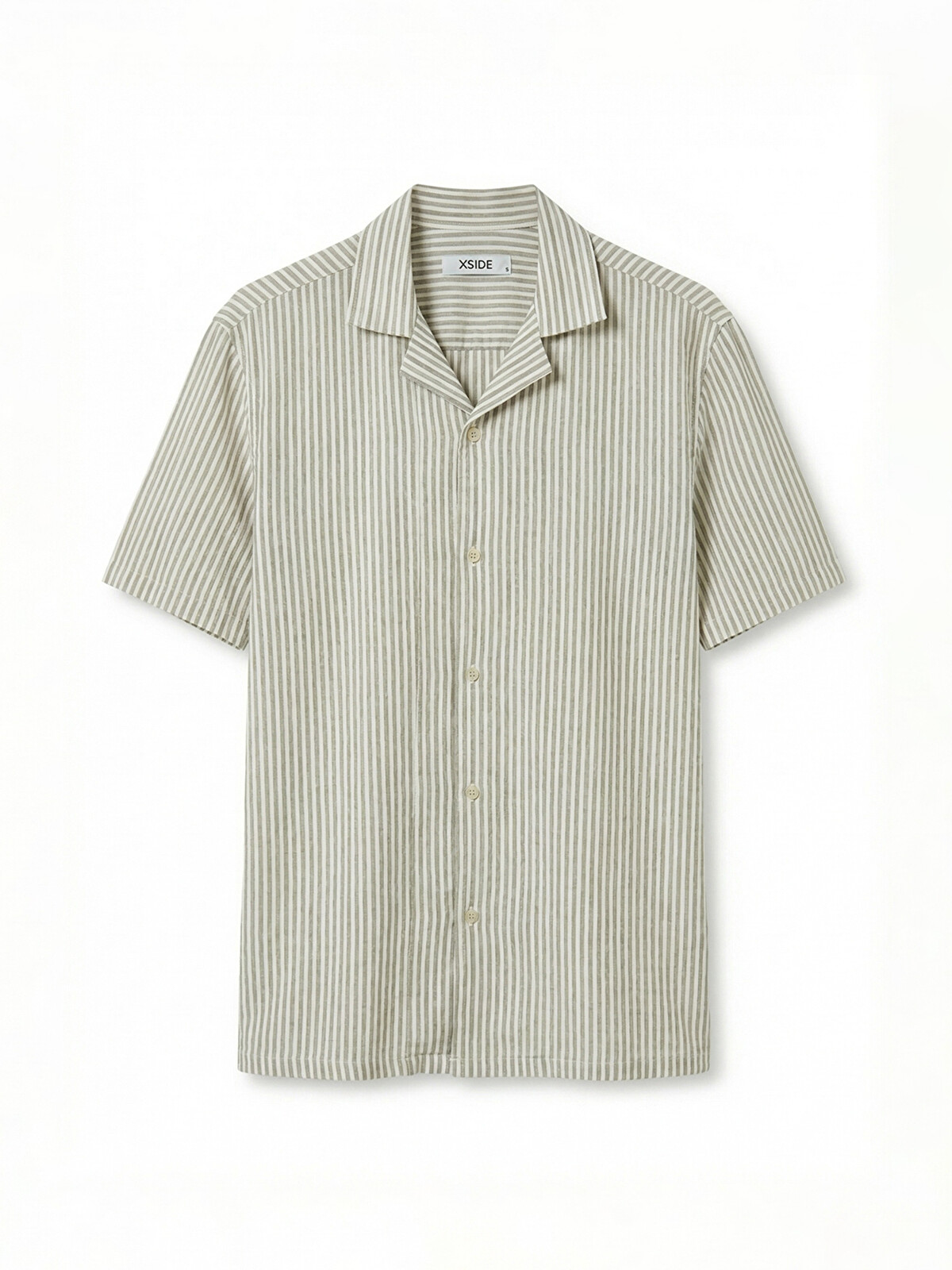 LCW Vision Regular Fit Camp Collar Striped Men's Shirt - S6GE07Z8