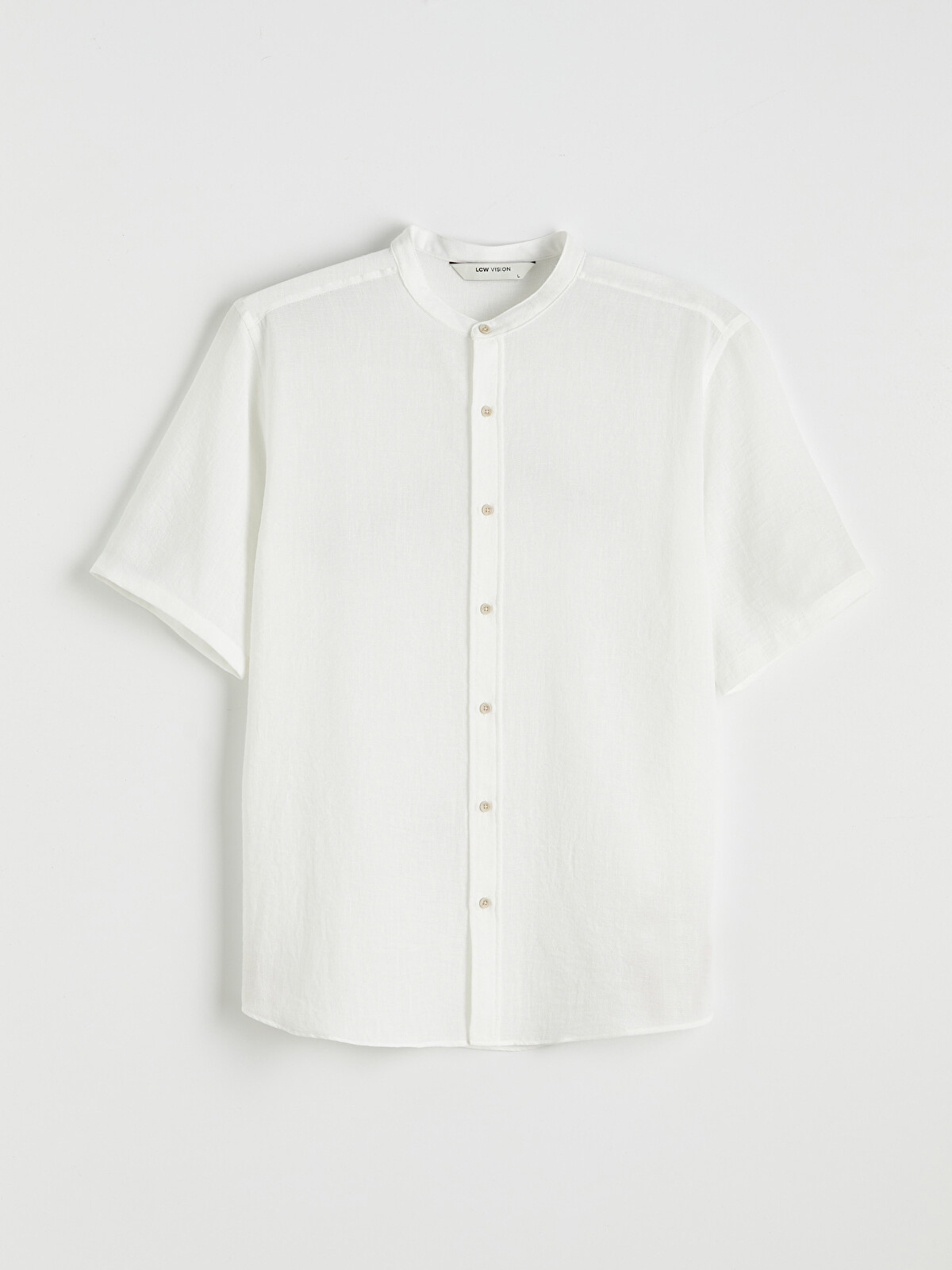 LCW Vision Regular Fit Grandad Collar Men's Basic Shirt - S6GE11Z8
