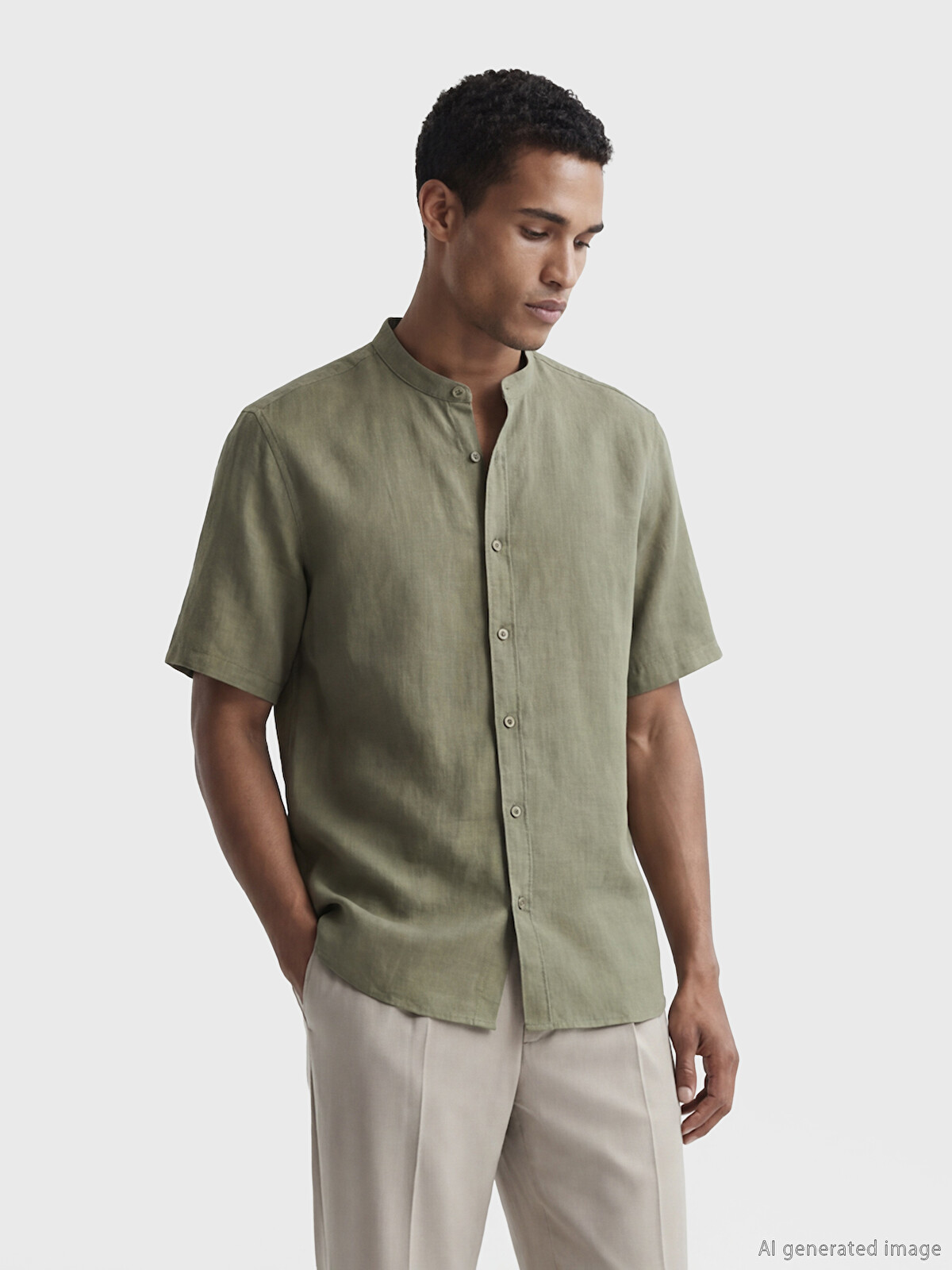 LCW Vision Regular Fit Hakim Yaka Erkek Gömlek - S6GE11Z8-ZDB | LC