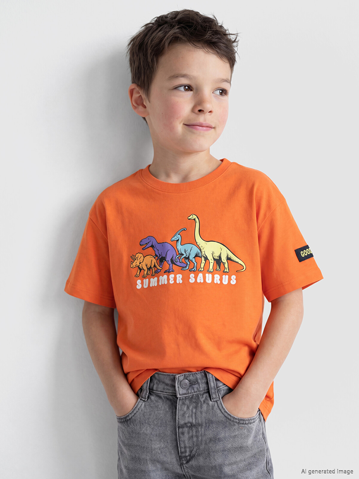 記念グッズ dik0815 LCW Kids Dinozor Baskılı Erkek Çocuk Tişört - S6GF15Z1-GSZ | LC