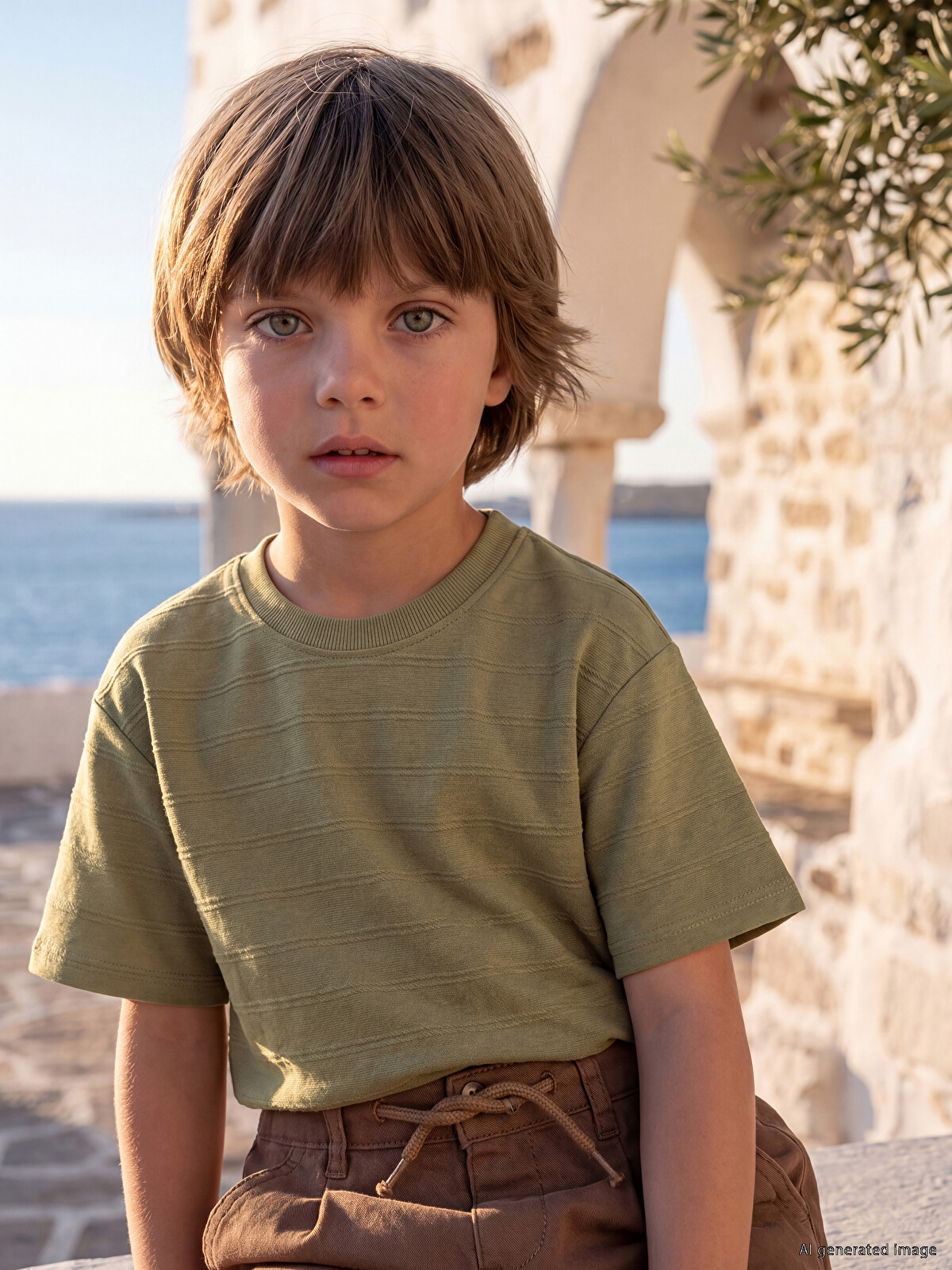 LCW Kids Haki Desenli Erkek Çocuk Tişört - S6GF18Z1-QZR | LCW