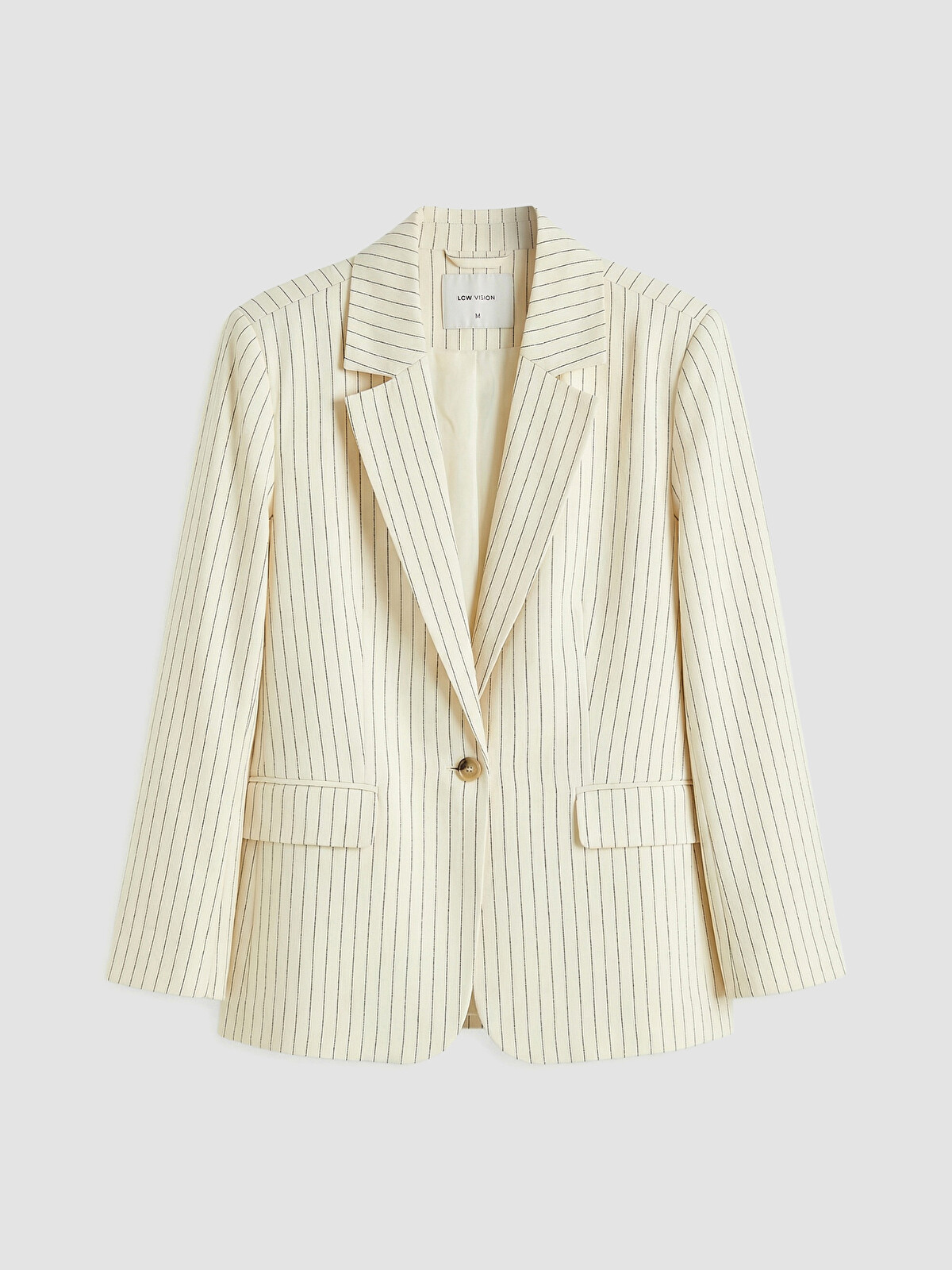 LCW Vision Sacou blazer de damă din amestec de in vărgat