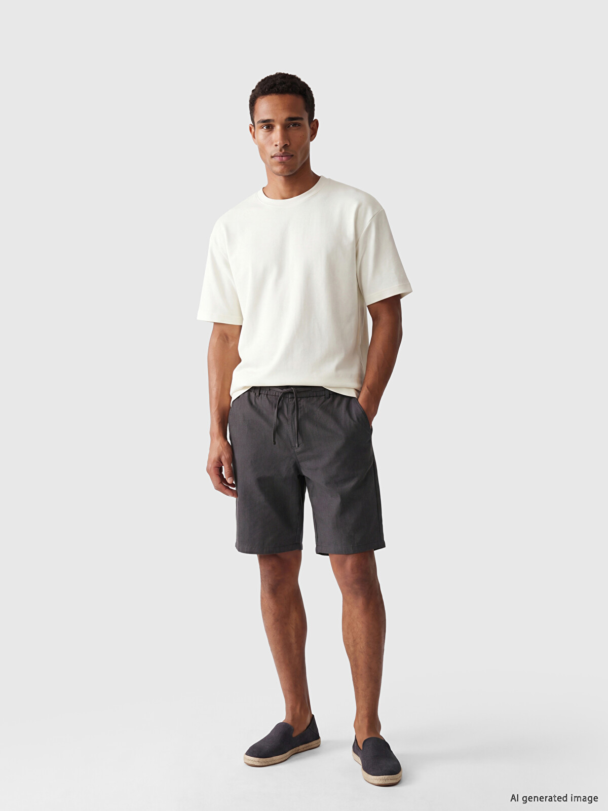 LCW Vision Regular Fit Linen-Look Men's Shorts