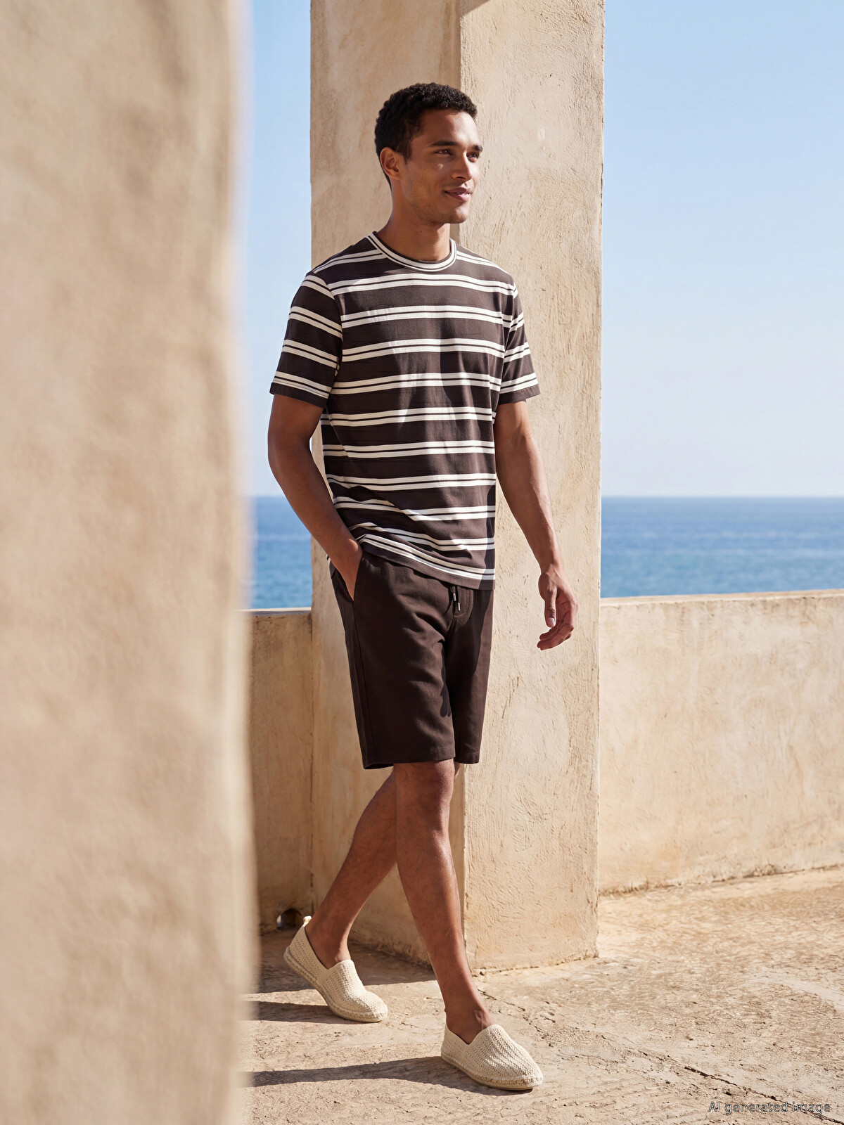 LCW Vision Pantaloni scurți Regular Fit cu aspect de in pentru bărbați