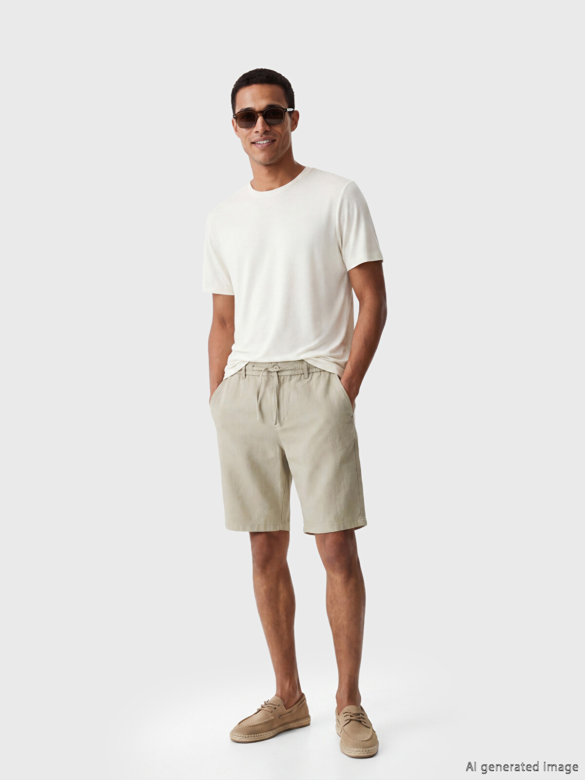 LCW Vision Regular Fit Linen-Look Men's Shorts