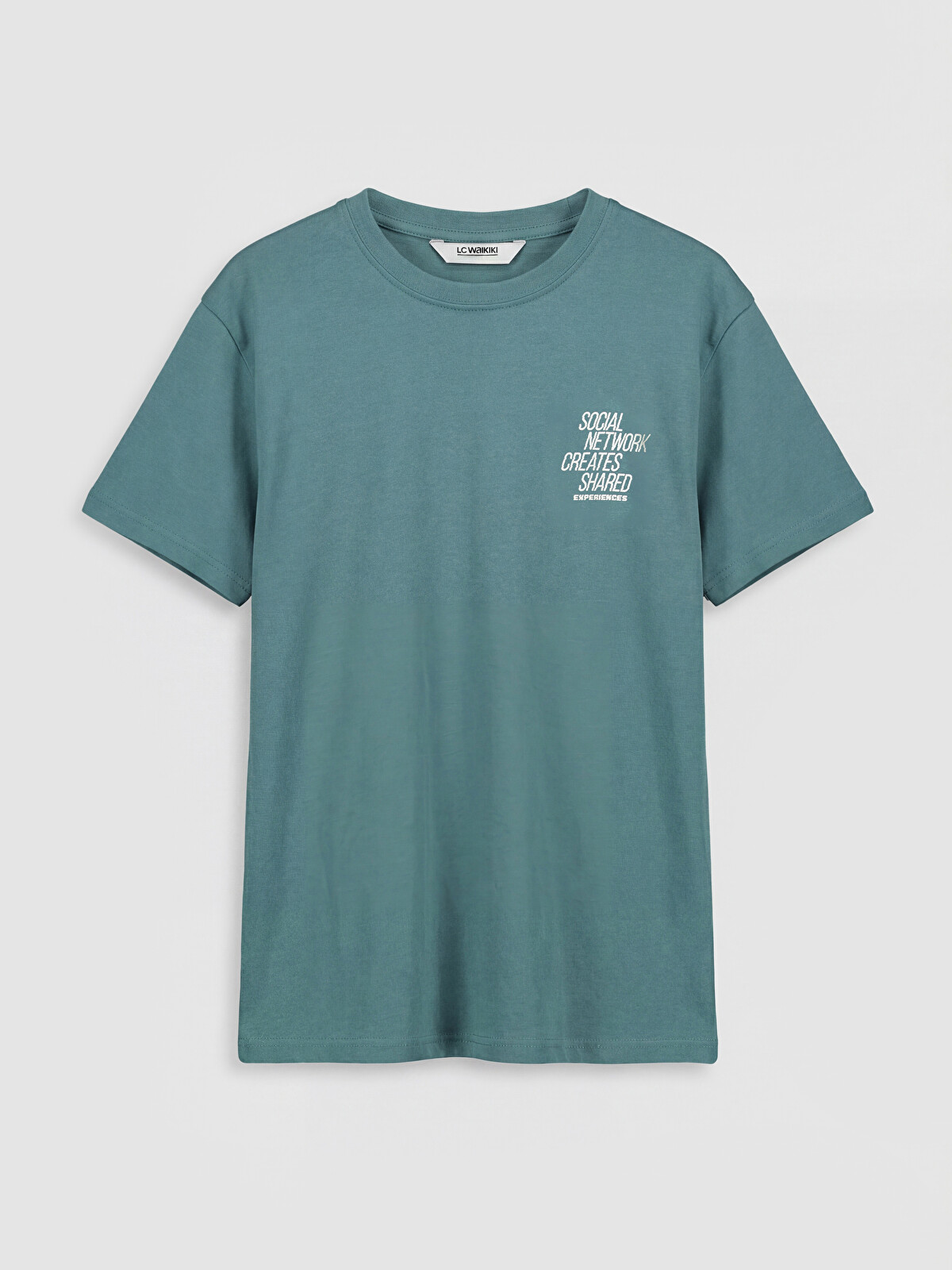 LCW Kids Crew Neck Text Printed Boys' T-shirt - S6GH49Z4-H7V | LC