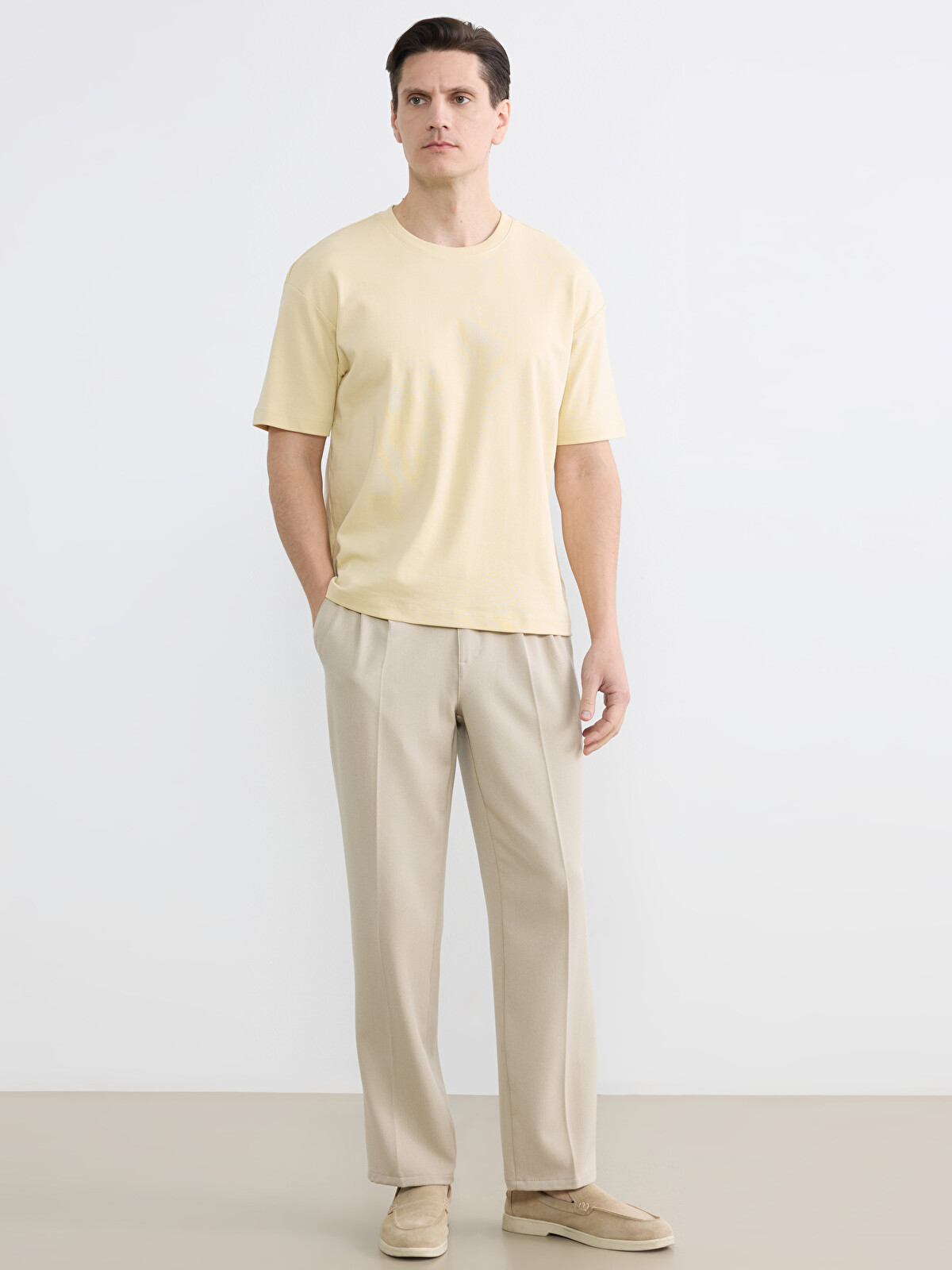 LCW Vision 100% Baumwolle Lockeres Basic Soft Touch T-Shirt