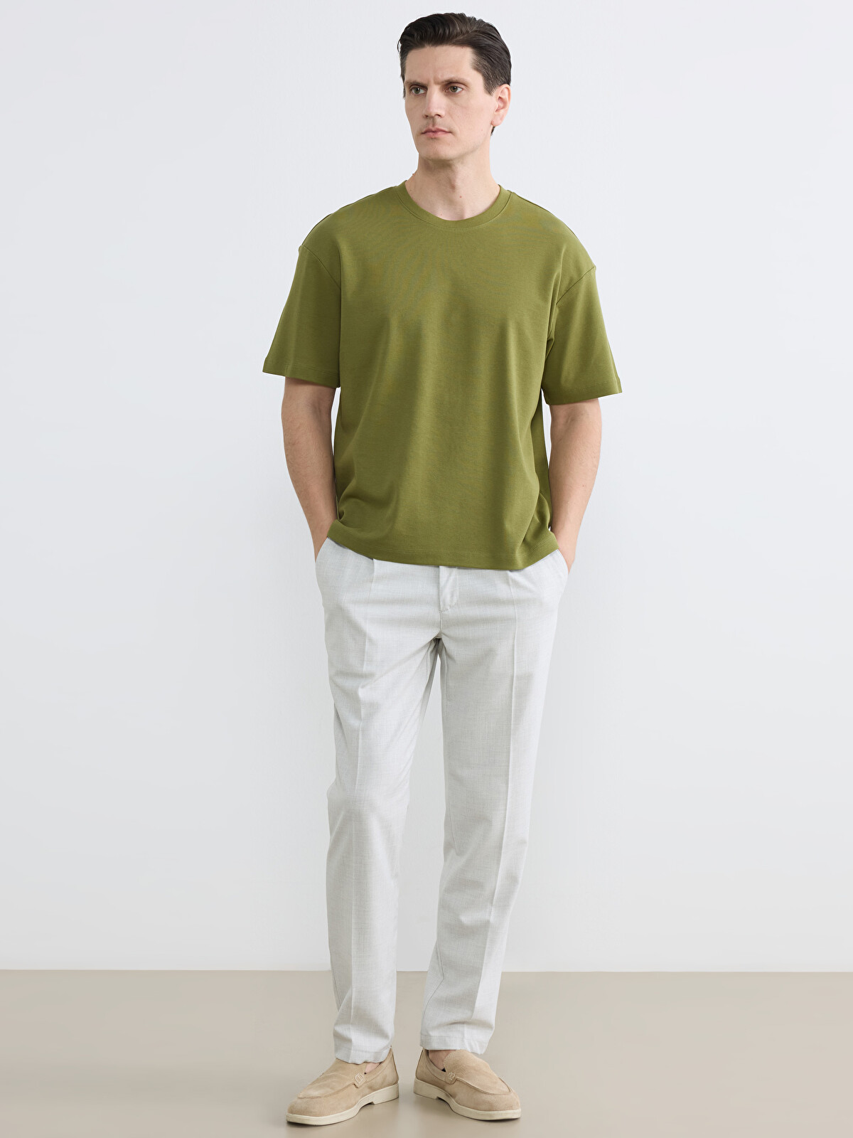 LCW Vision 100% Baumwolle Lockeres Basic Soft Touch T-Shirt