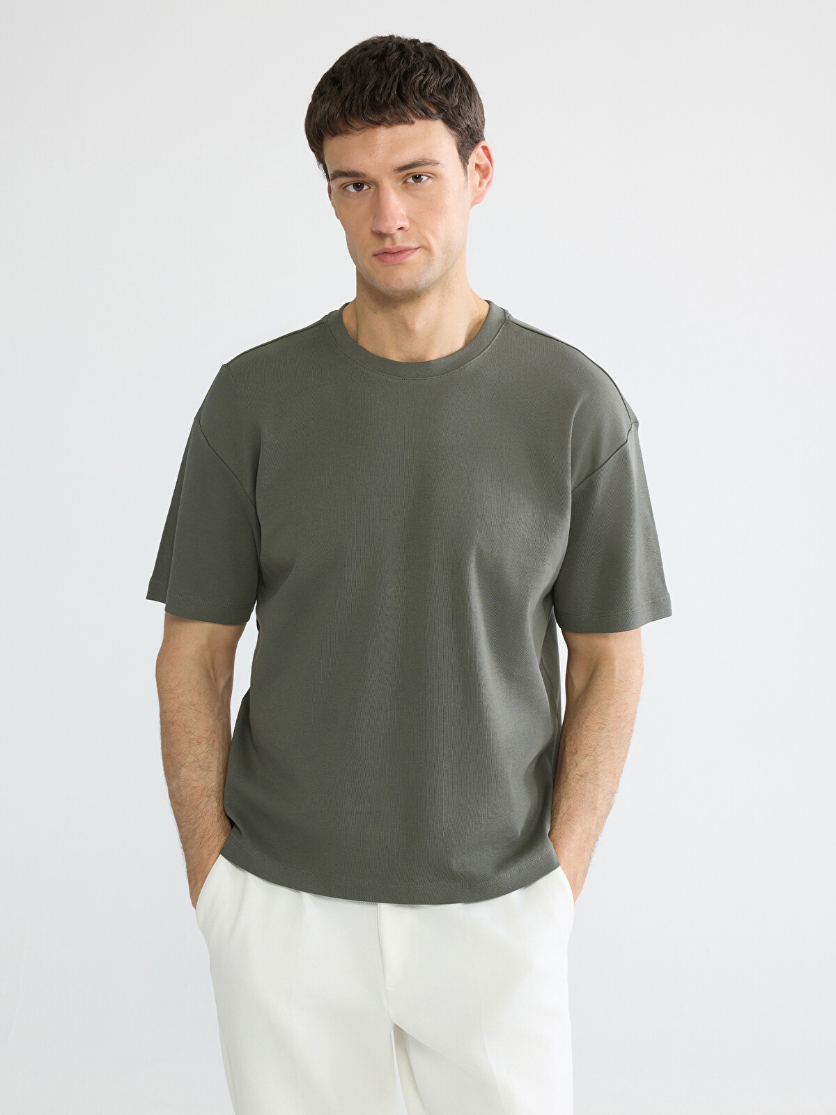 LCW Vision %100 Pamuk Loose Fit Basic Soft Touch Tişört