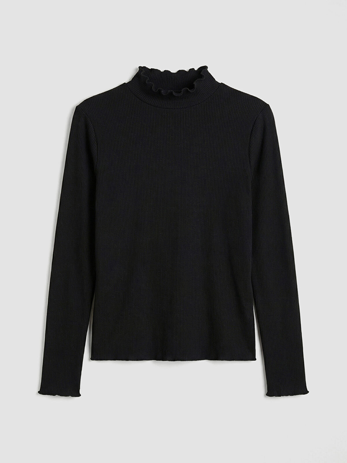 LCW Modest Fırfırlı Dik Yaka Kadın Body