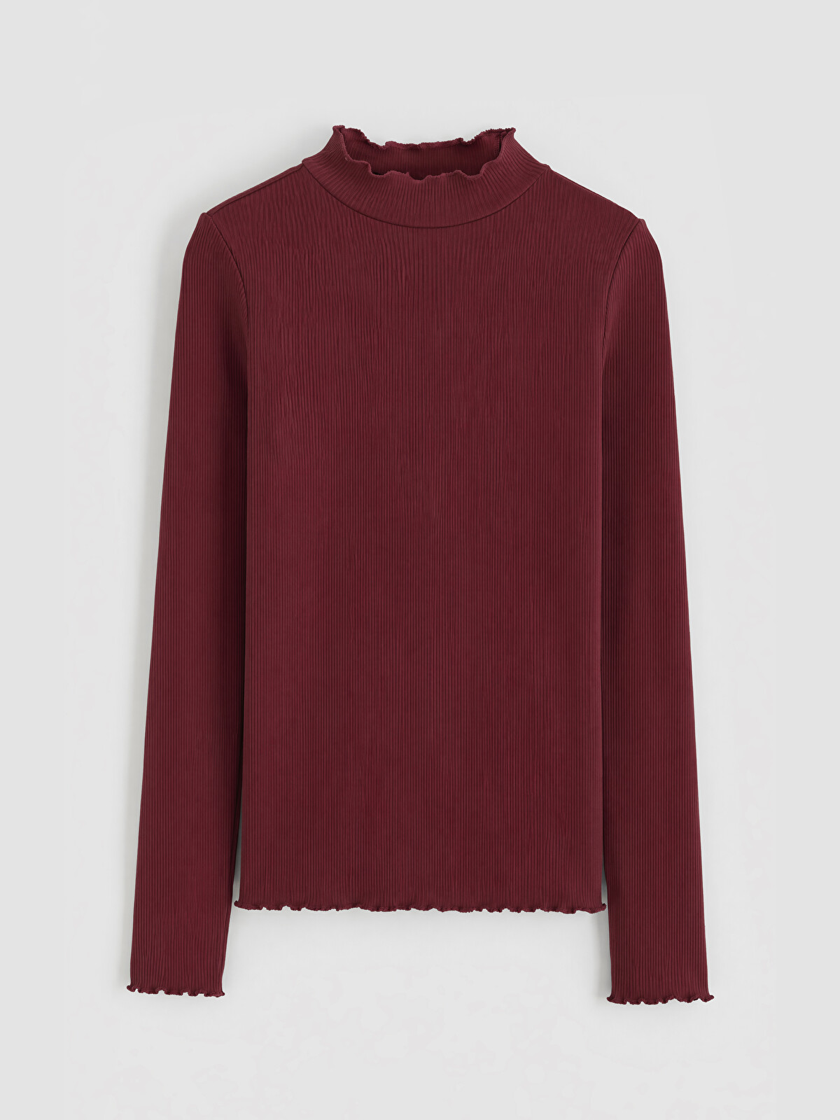 LCW Modest Fırfırlı Dik Yaka Kadın Body